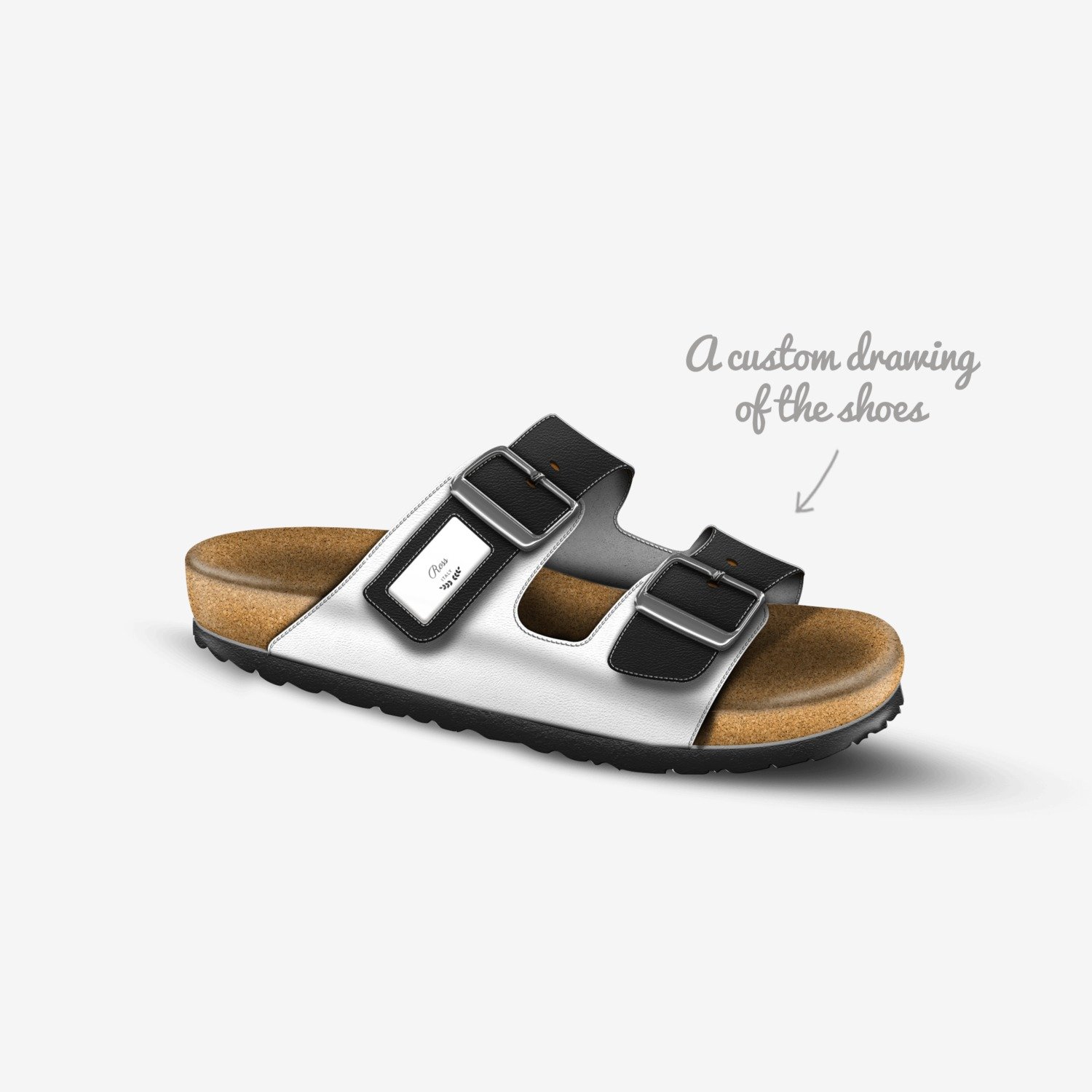 Ross custom made in Italy shoes by Pamela Thomas | Sketch view