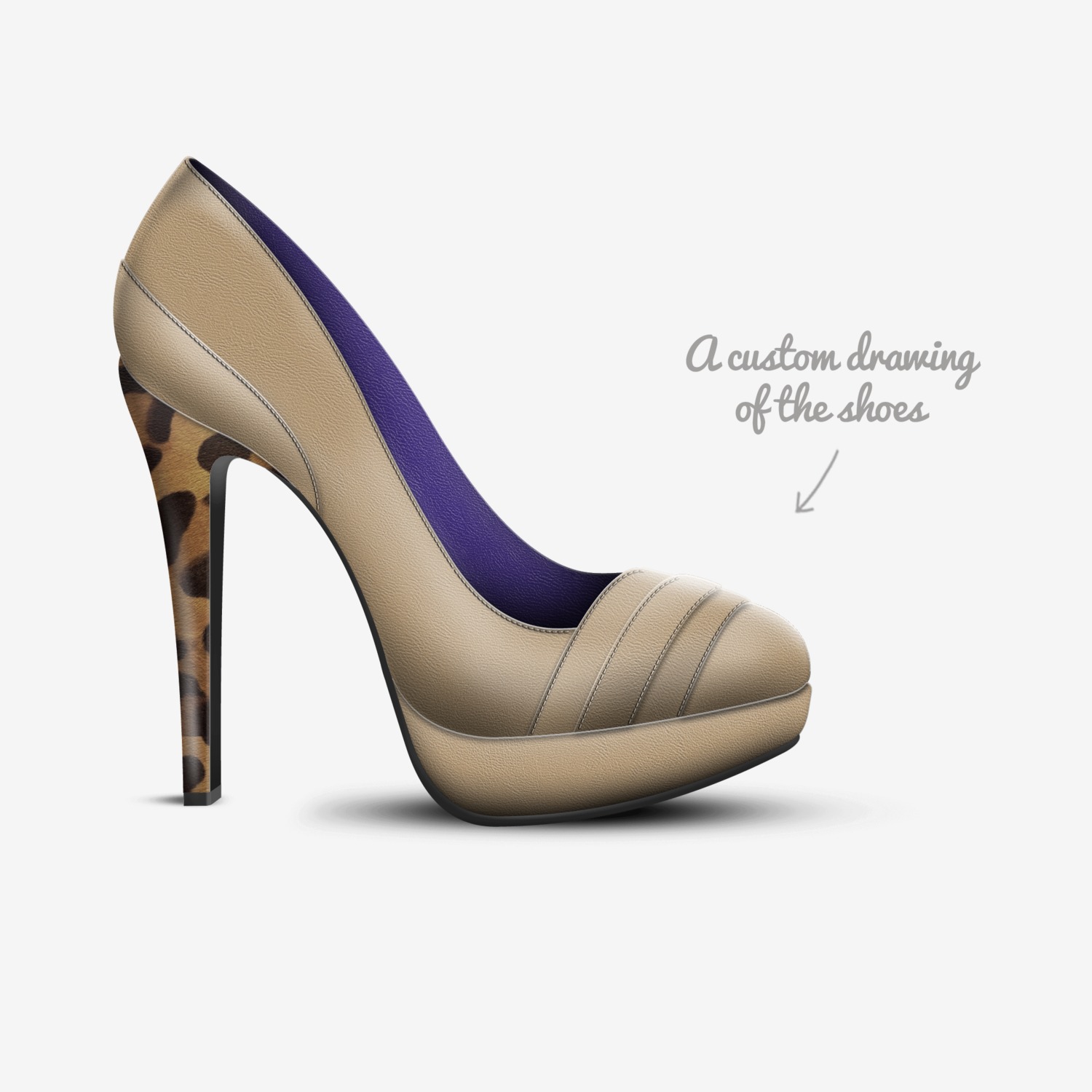 Katz custom made in Italy shoes by Kabeer Hussain | Sketch view