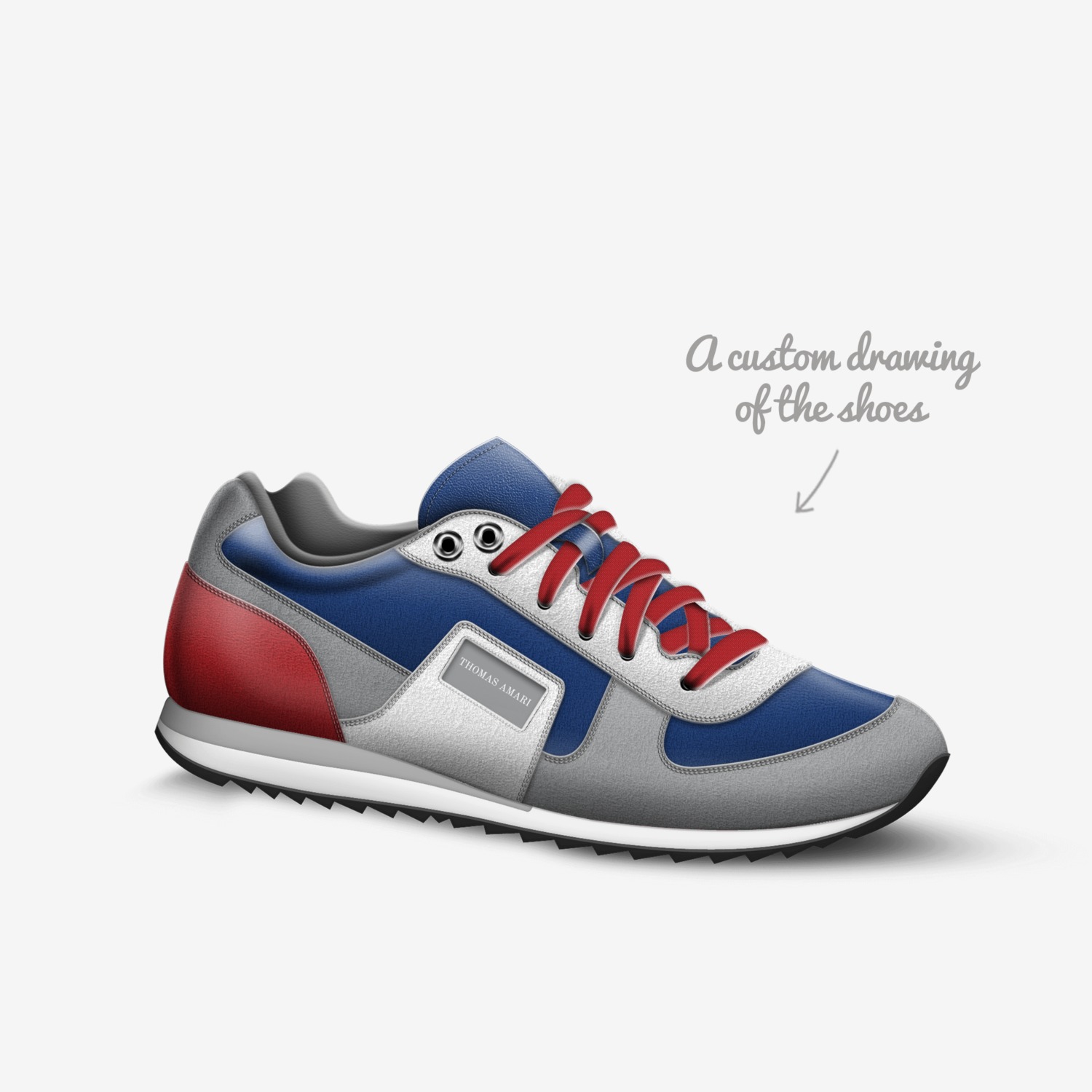 Shoe Gam custom made in Italy shoes by Hunter Gann | Sketch view
