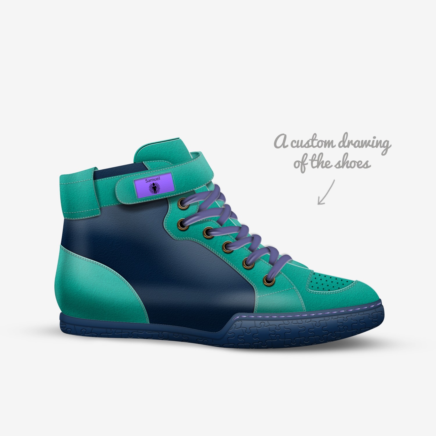 Samuels custom made in Italy shoes by Samuel Maldonado | Sketch view