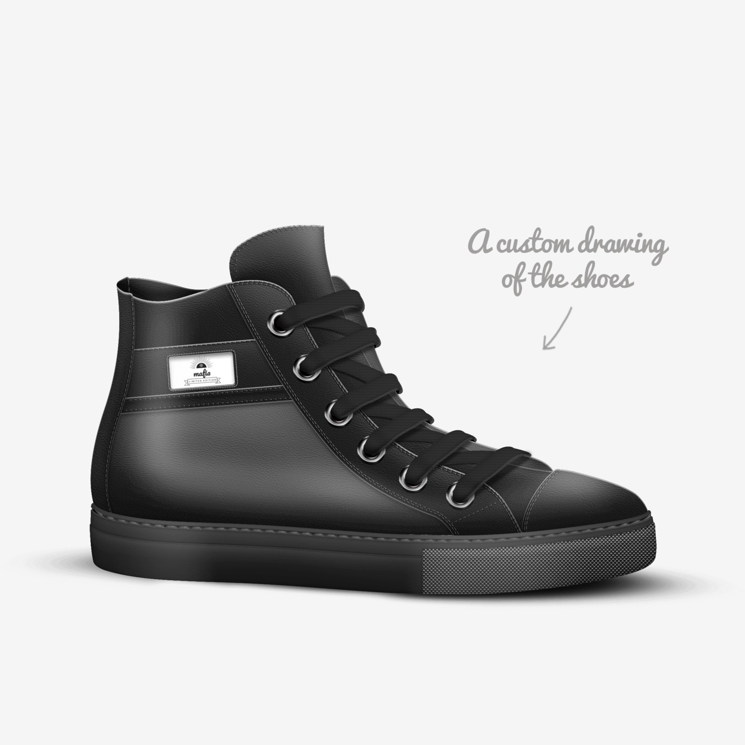 mafia custom made in Italy shoes by Miss Papeck | Sketch view