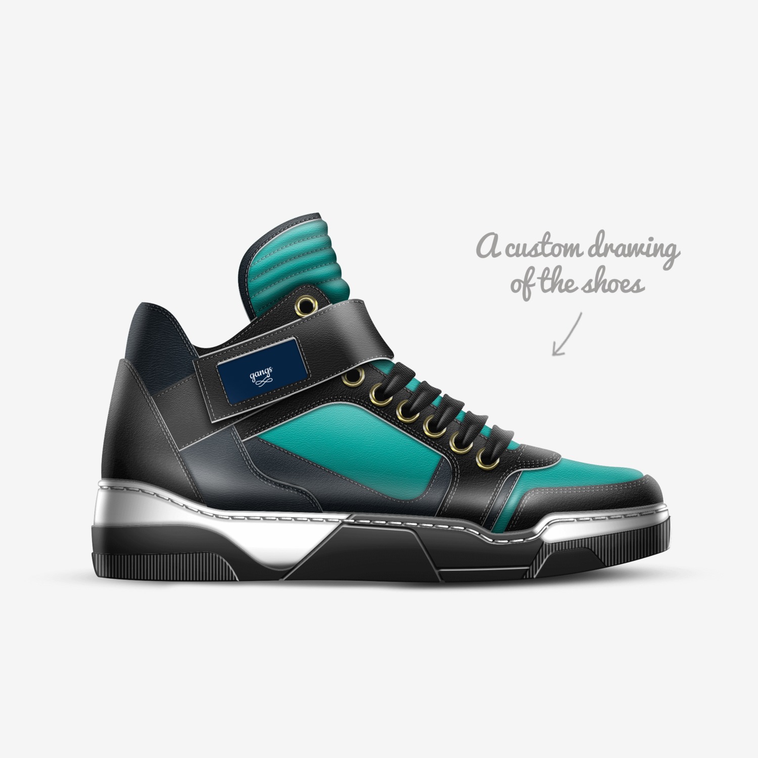 gangs custom made in Italy shoes by Jesus | Sketch view
