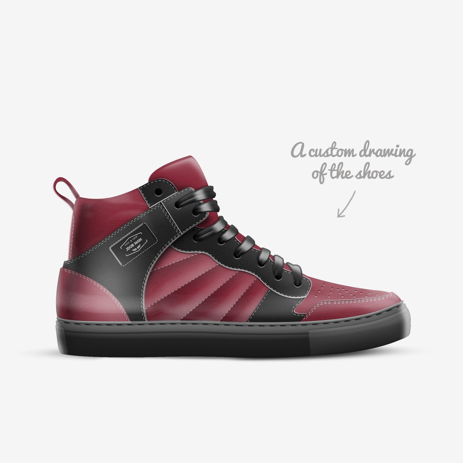 Jdub 360H custom made in Italy shoes by Justin W | Sketch view