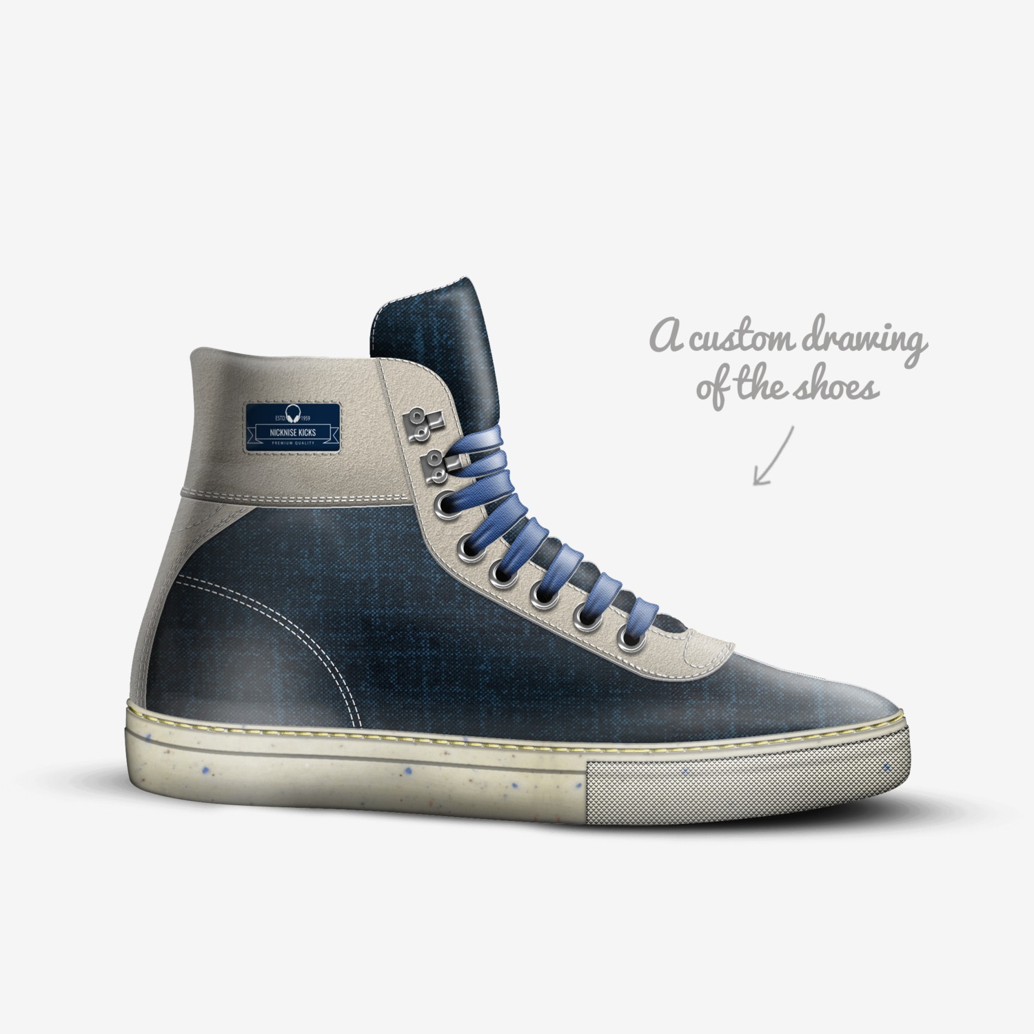 NickRock custom made in Italy shoes by Aaron Schubach | Sketch view