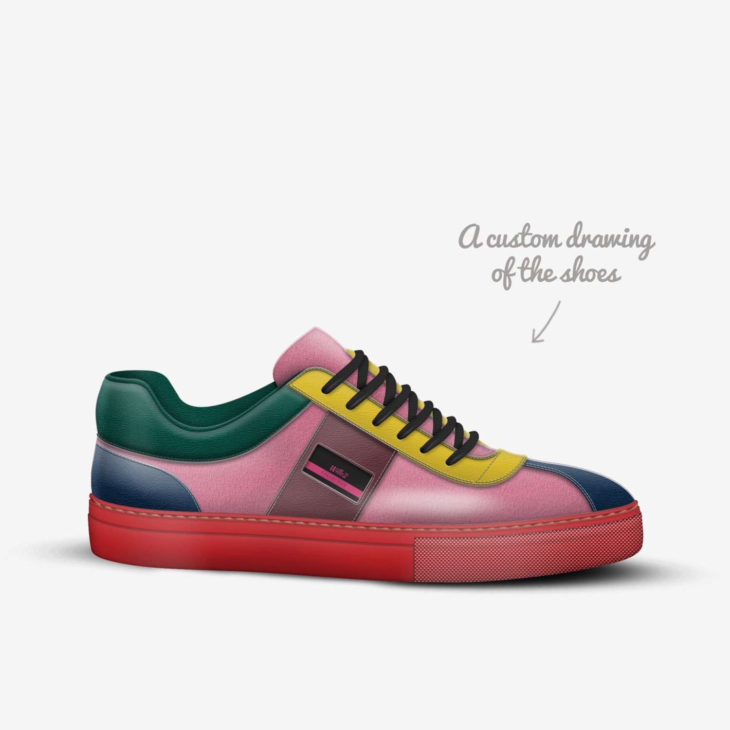 Willo2 custom made in Italy shoes by Will Miltenberger | Sketch view
