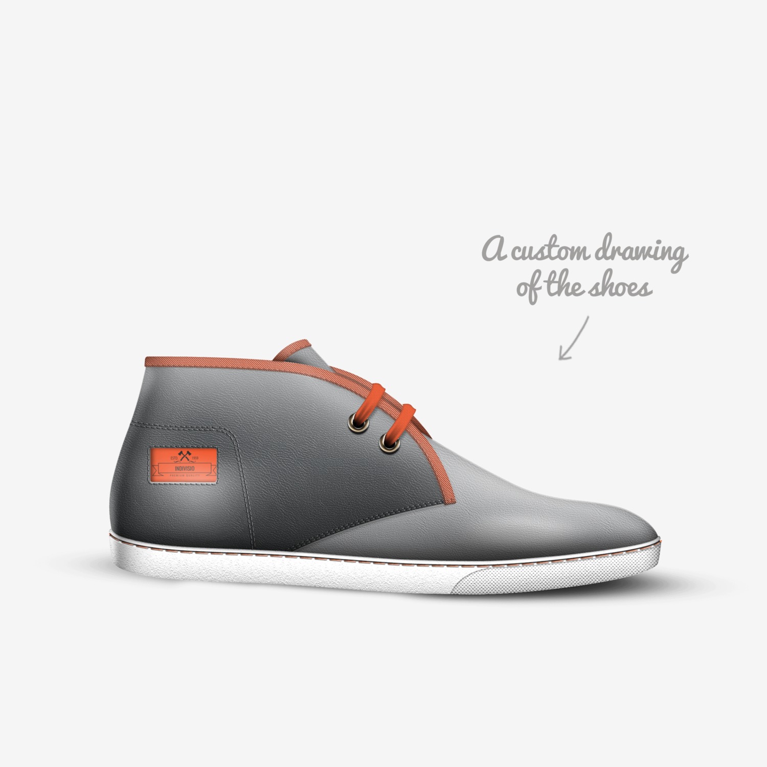 Indivisio custom made in Italy shoes by Jude Homola | Sketch view