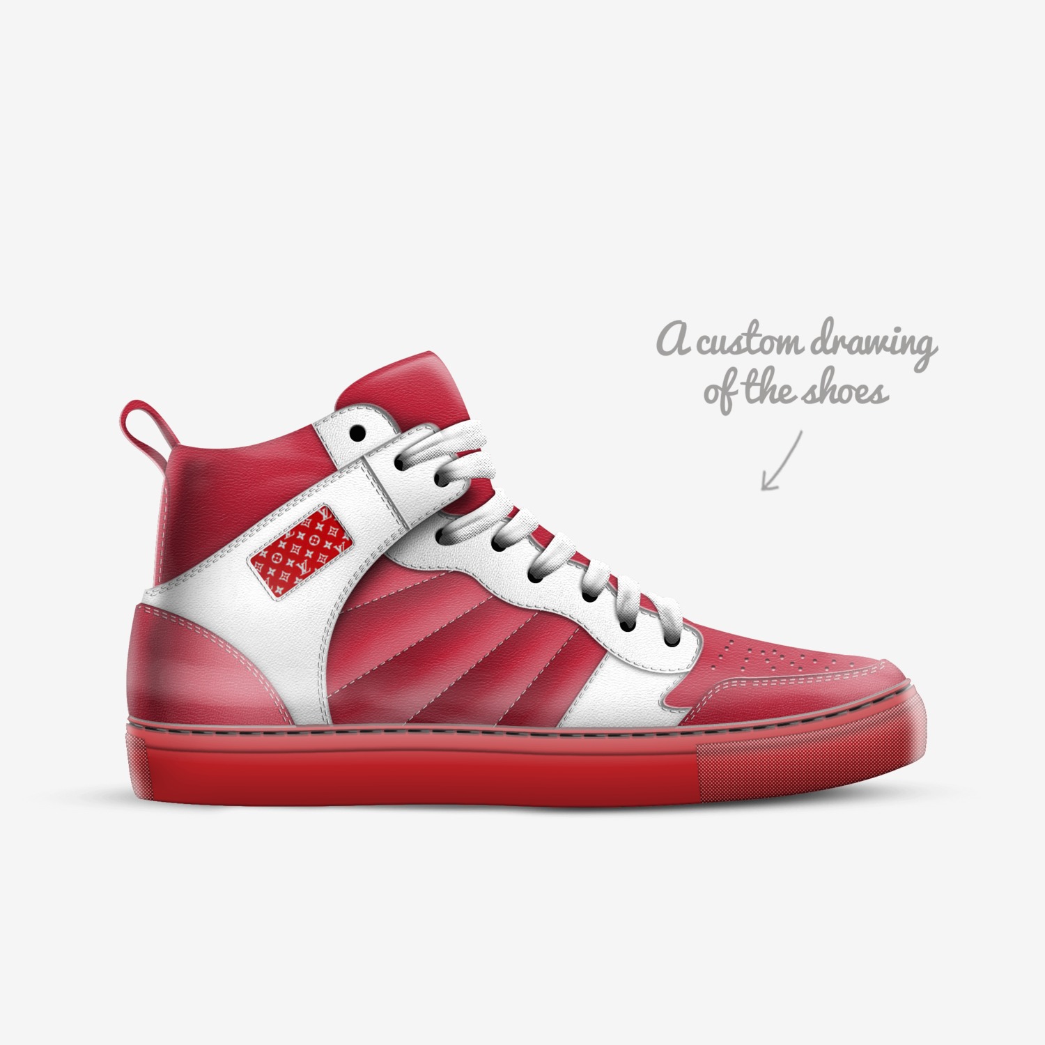 xmflash custom made in Italy shoes by Xander Mcguire | Sketch view