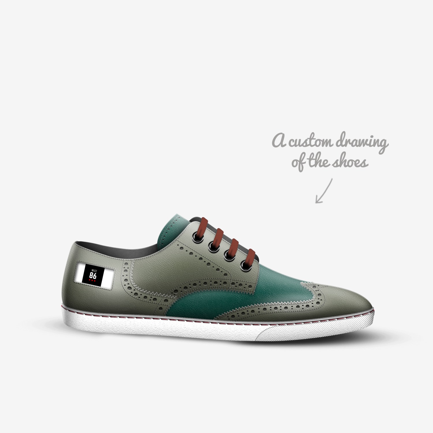 wizz custom made in Italy shoes by Charles Yohana | Sketch view