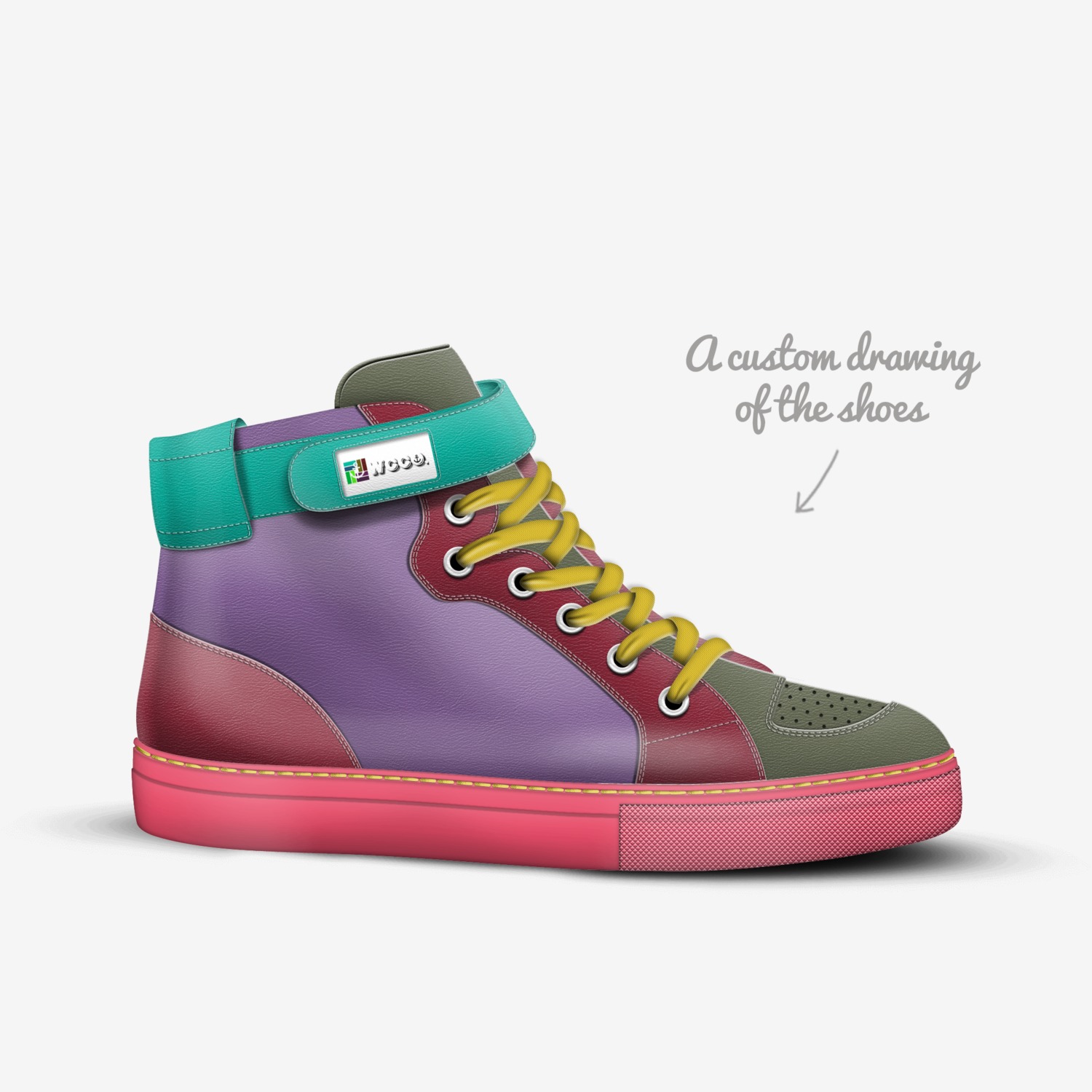 WAYVE CLOTHING CO. custom made in Italy shoes by Darrell Dennis | Sketch view