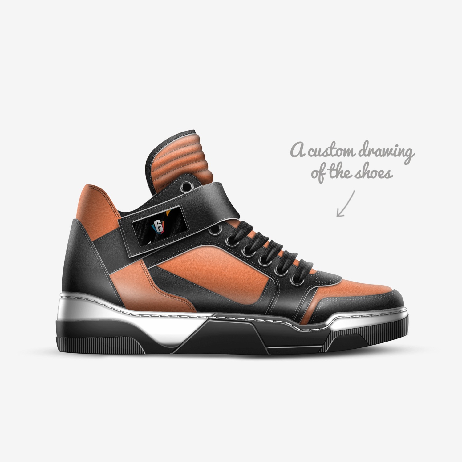 The Gaming Shoe custom made in Italy shoes by Daniel Magana | Sketch view