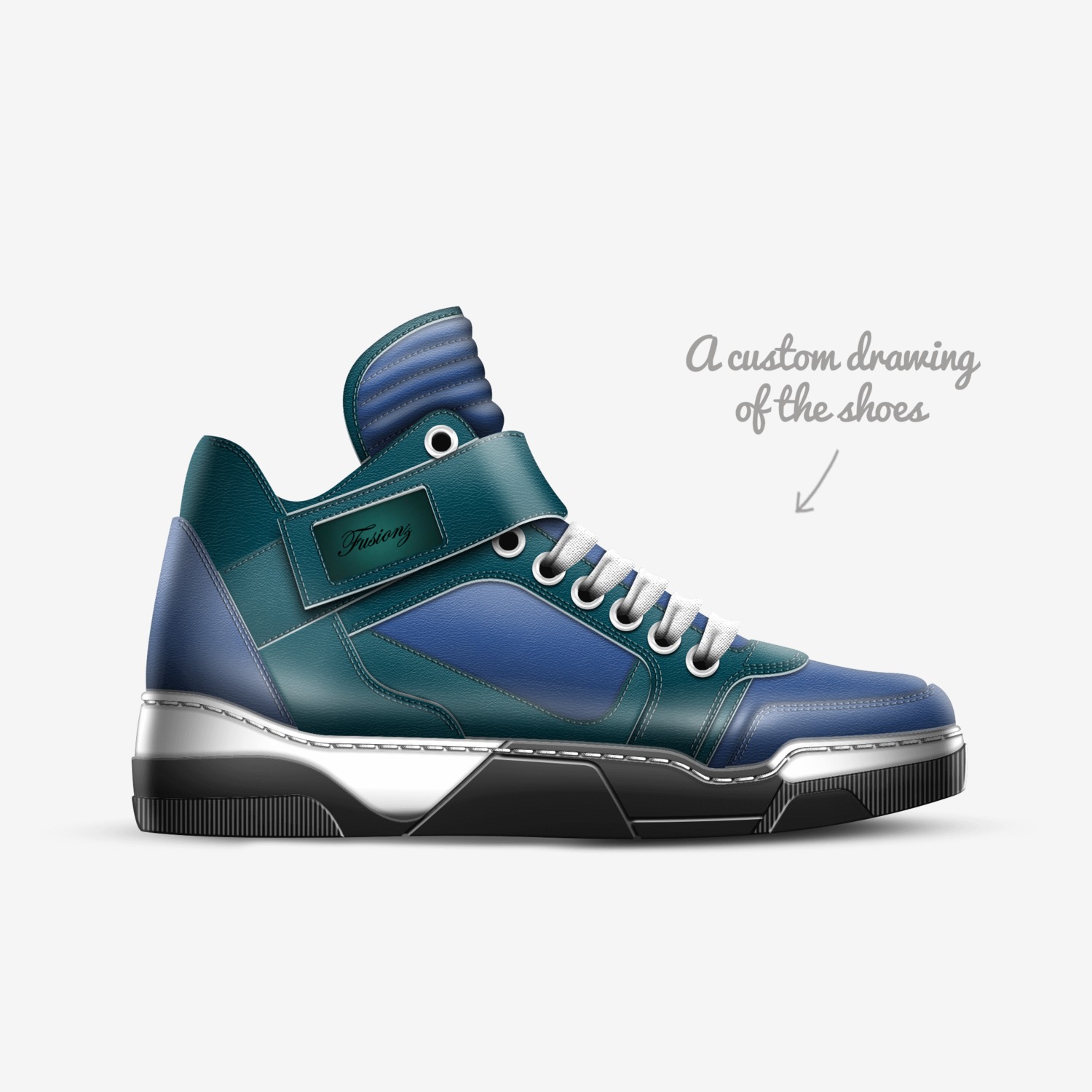 Fusionz custom made in Italy shoes by Juan Jose Garcia | Sketch view