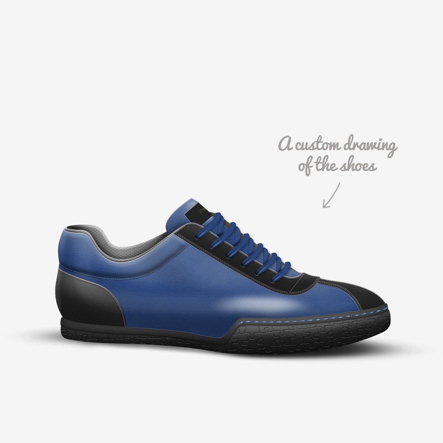T.A.W custom made in Italy shoes by Low Bebe | Sketch view