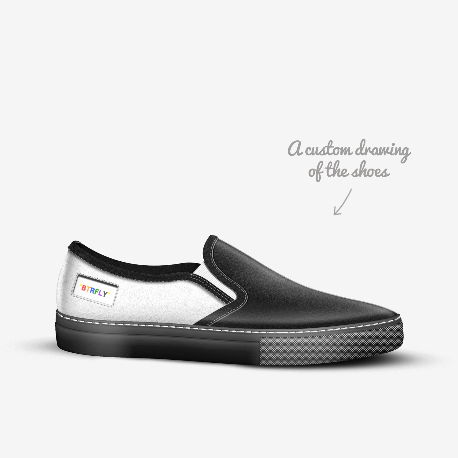 jjjej custom made in Italy shoes by Seif Haytham | Sketch view