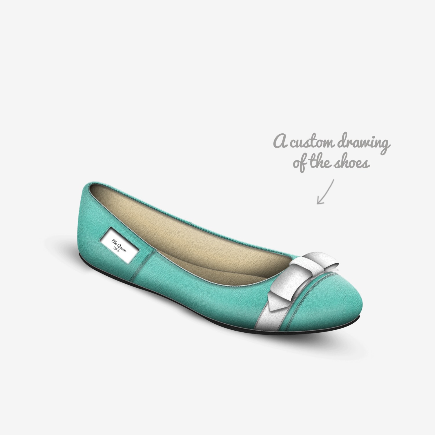 Dama shoes custom made in Italy shoes by Elle Stevens | Sketch view
