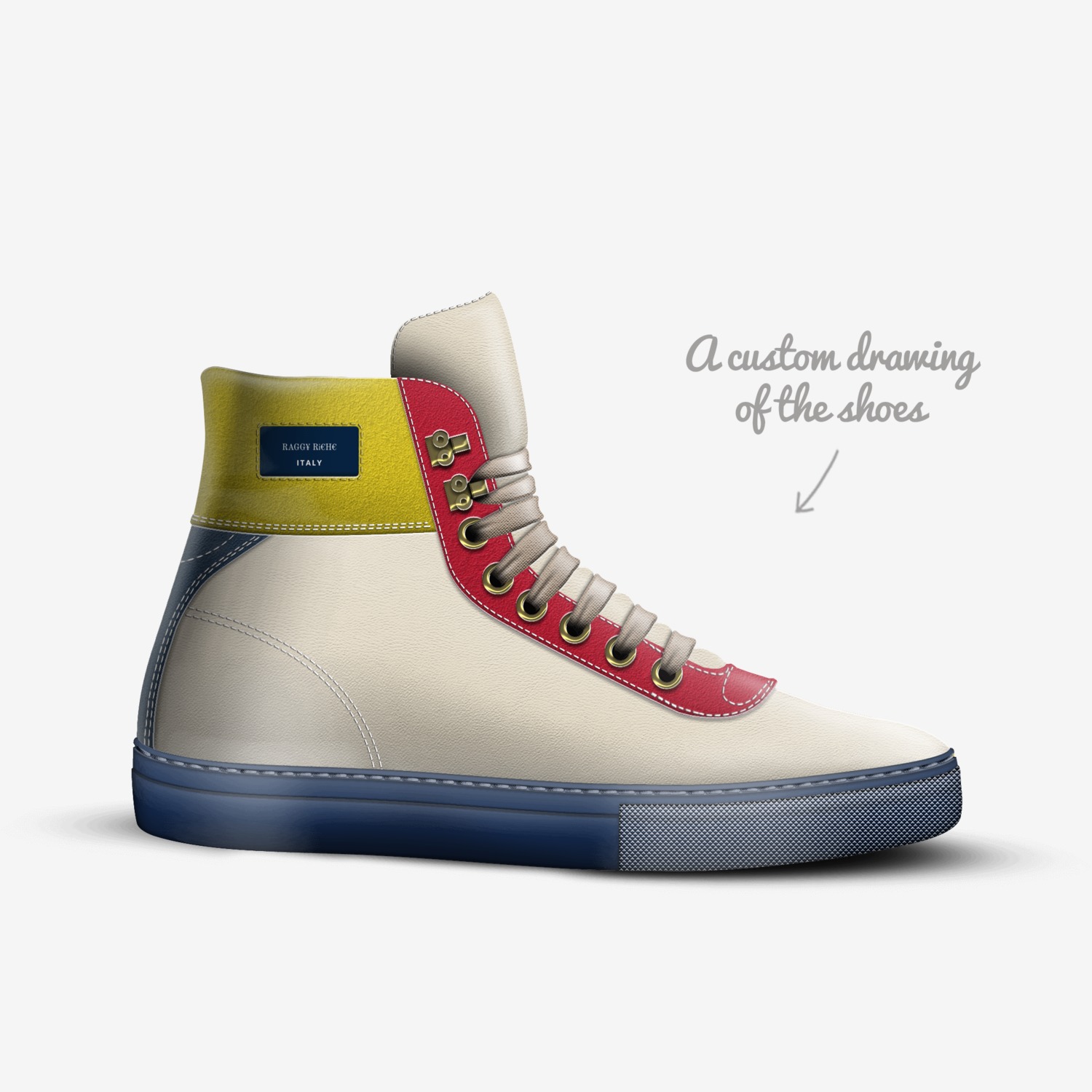 RAGG¥ Ri€H€ custom made in Italy shoes by Damond Hayes | Sketch view