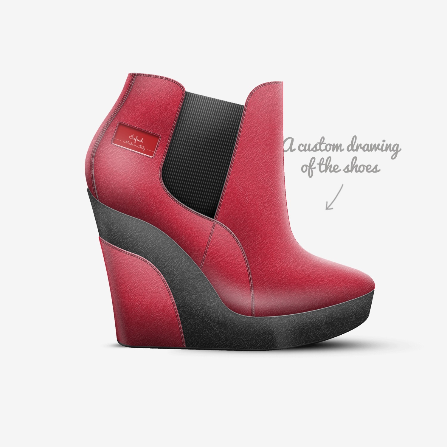 Mugga custom made in Italy shoes by Ashura Uzumaki | Sketch view
