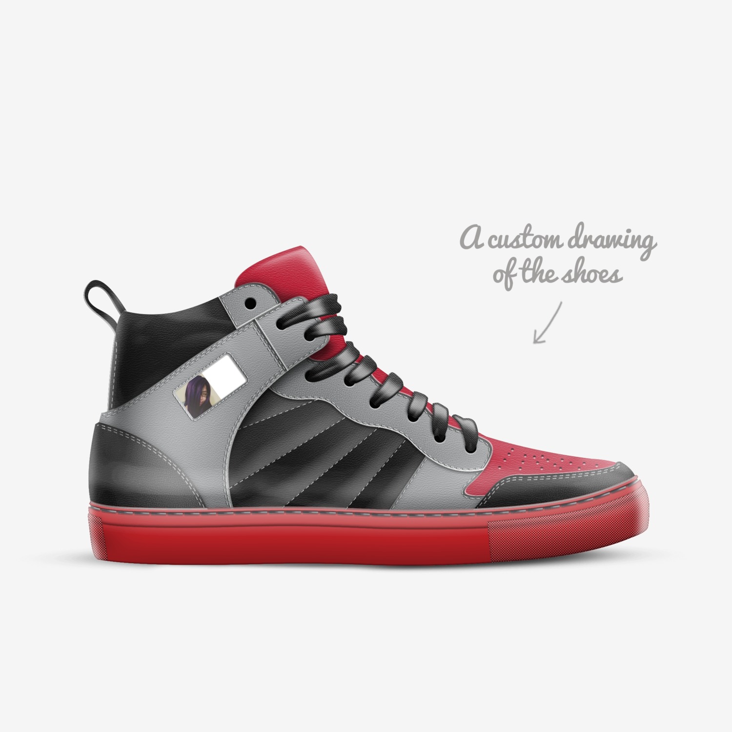 Dessy's custom made in Italy shoes by Desiree Wright | Sketch view
