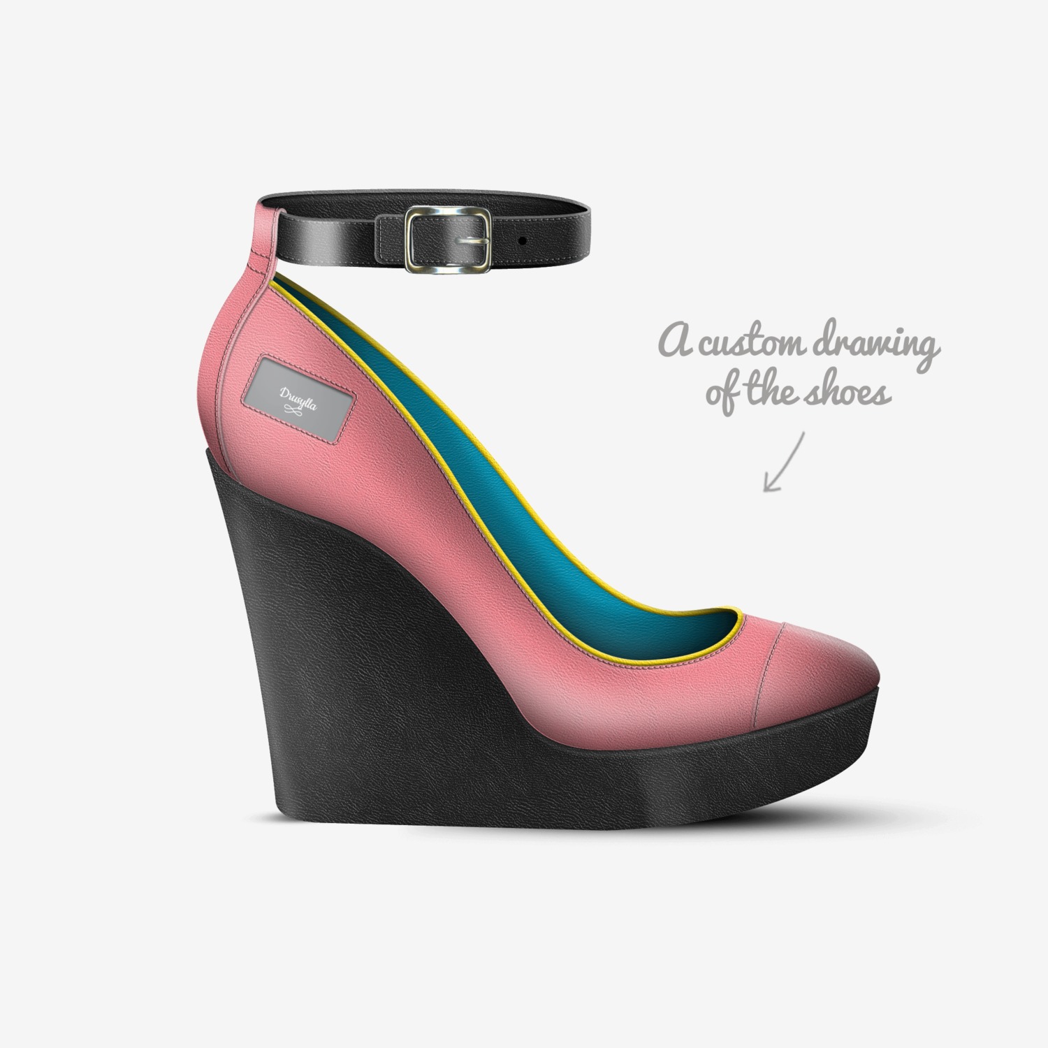 Drusylla custom made in Italy shoes by Jewleshia Woulard | Sketch view