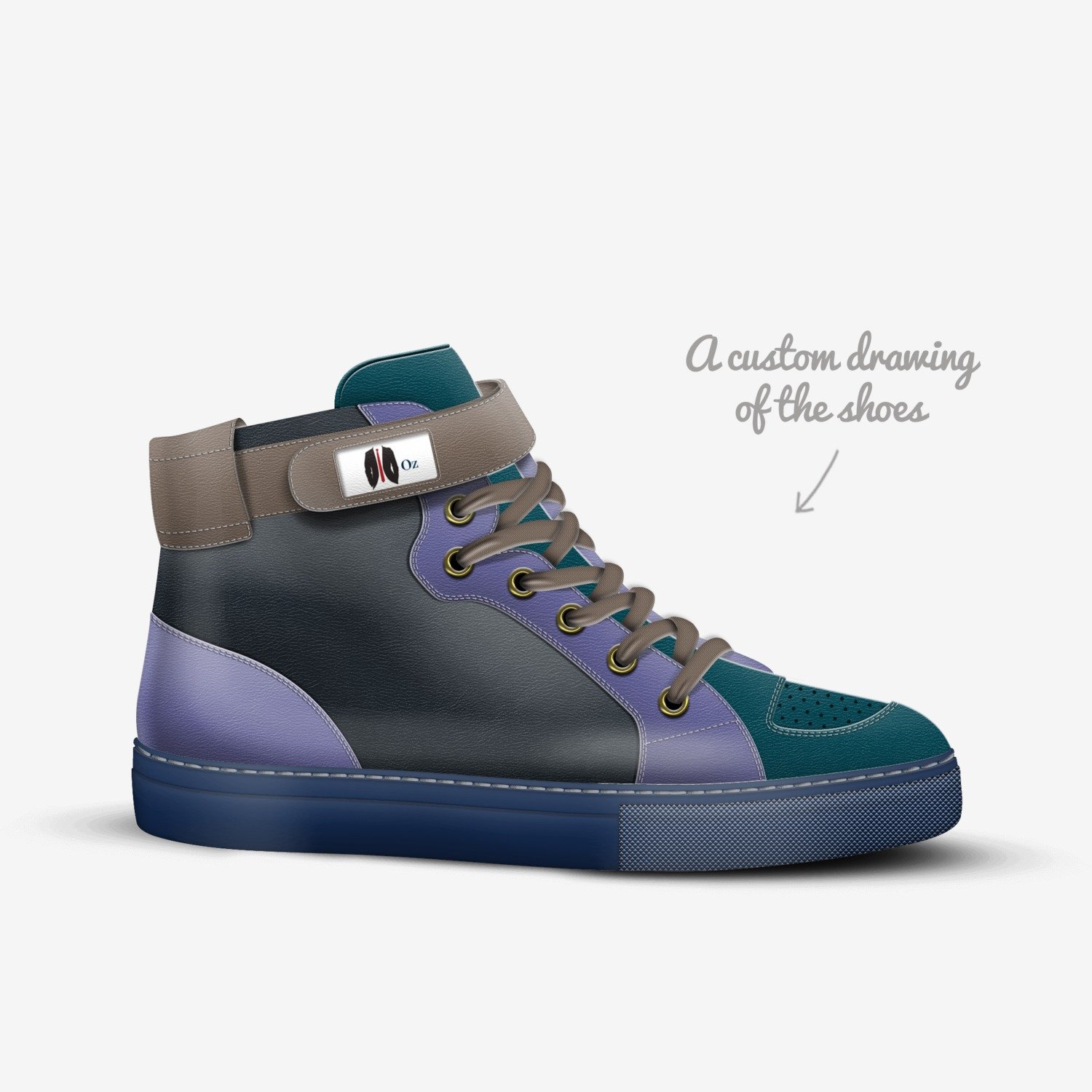 Ozair custom made in Italy shoes by Ozair Farahi | Sketch view