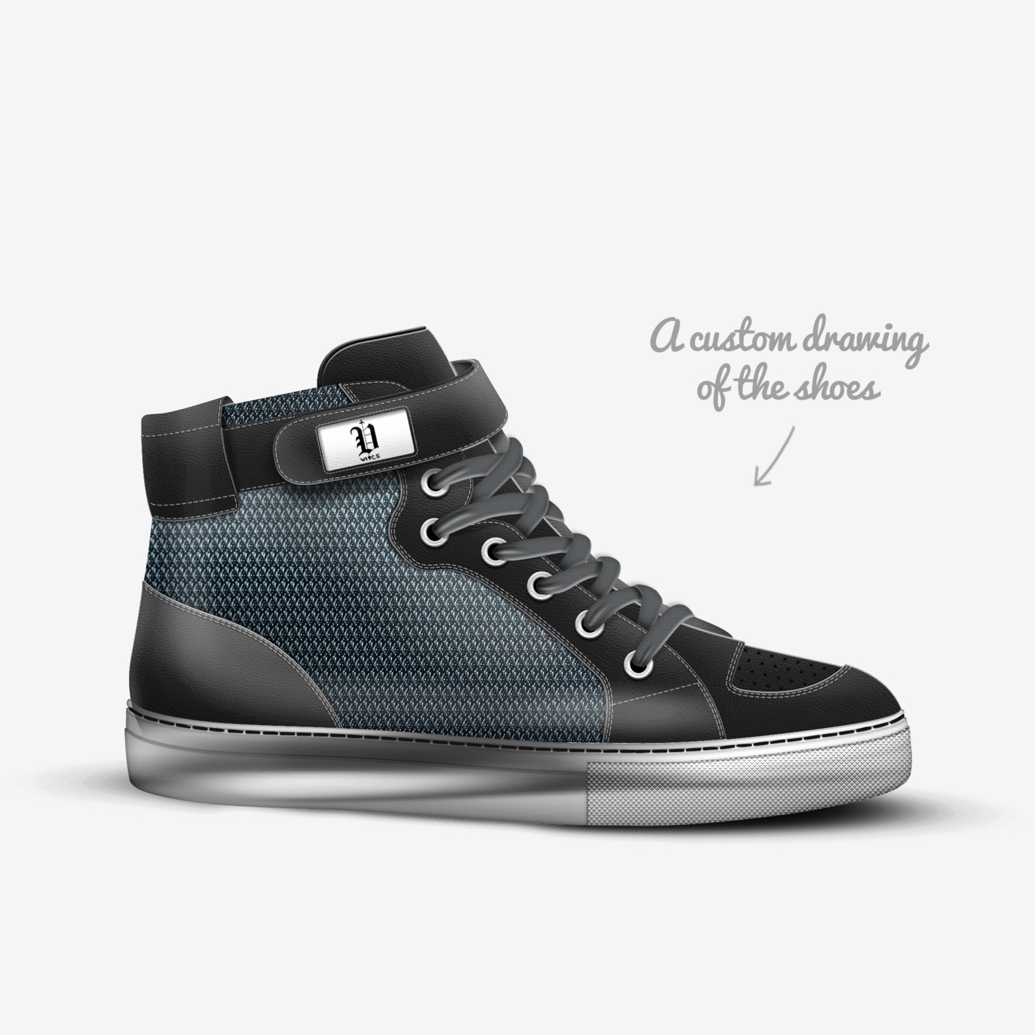 vics crew custom made in Italy shoes by Brayden Murphy | Sketch view