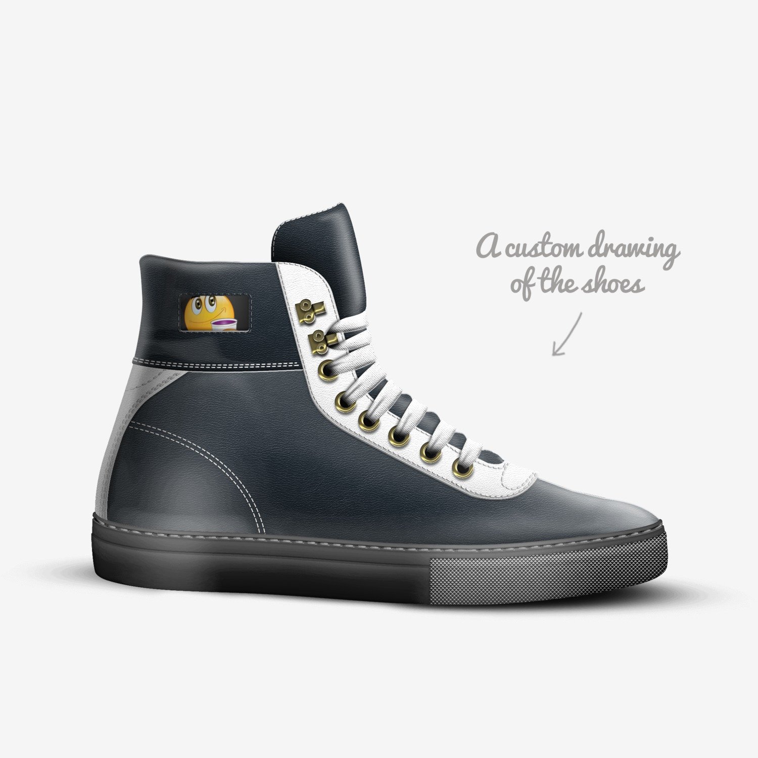 Lean Money custom made in Italy shoes by Doughboy God | Sketch view