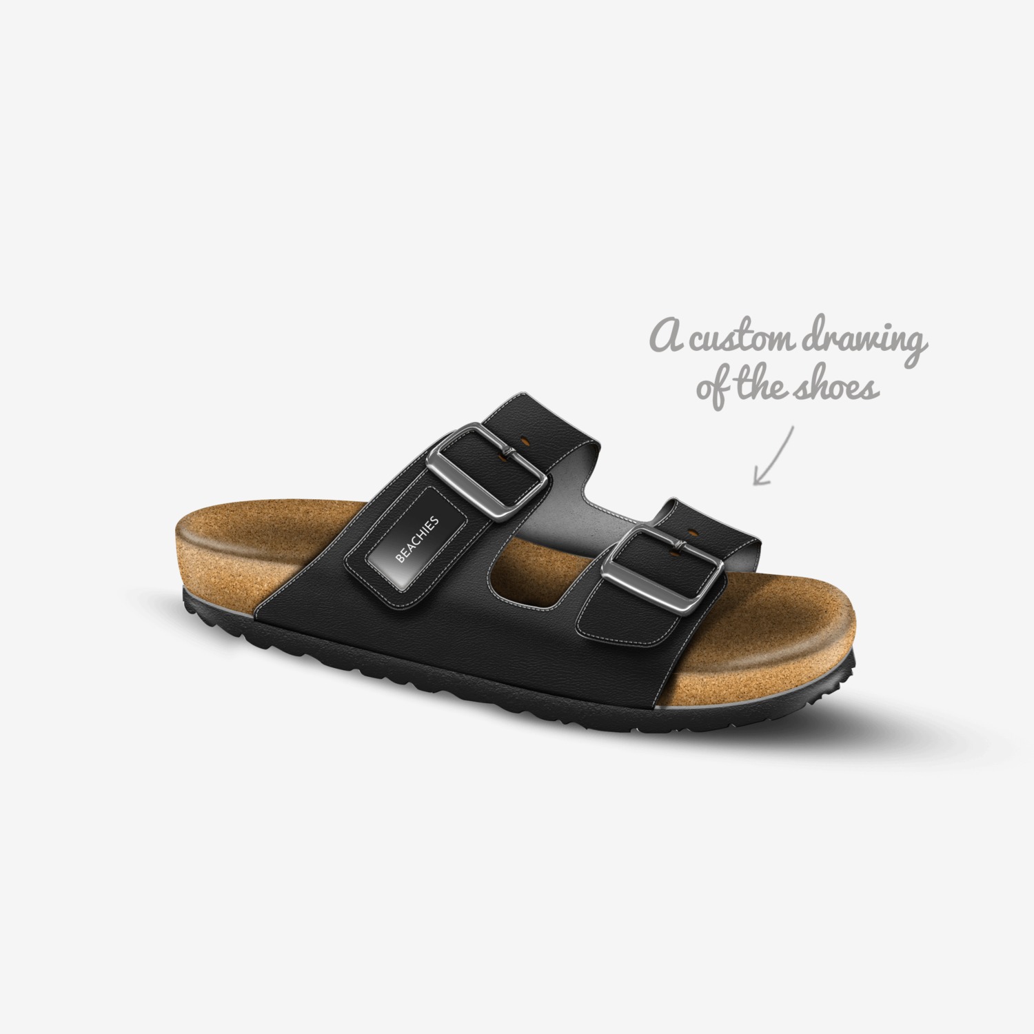 BEACHIES custom made in Italy shoes by Kylah Stumpmier | Sketch view