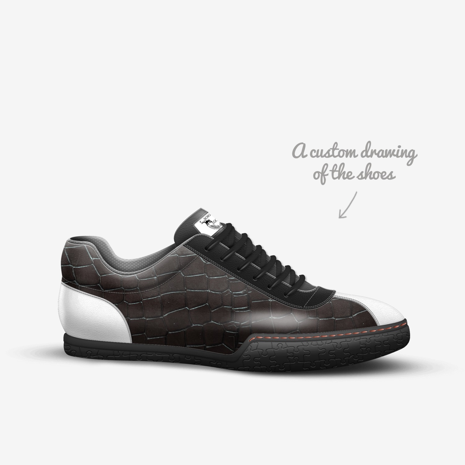 Soigne Ego custom made in Italy shoes by Jaray Davenport | Sketch view