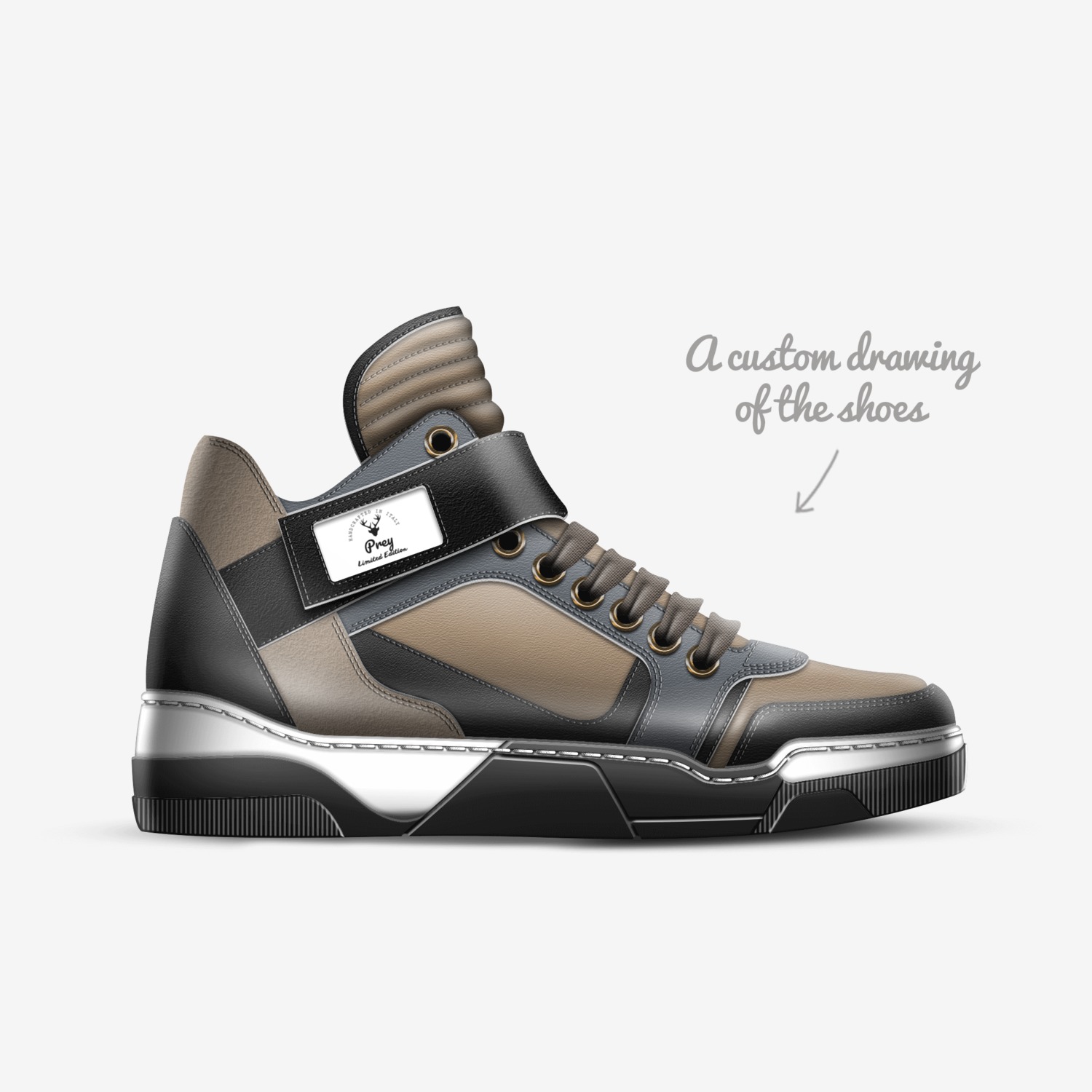 Prey custom made in Italy shoes by Alphonso Jones Iii | Sketch view