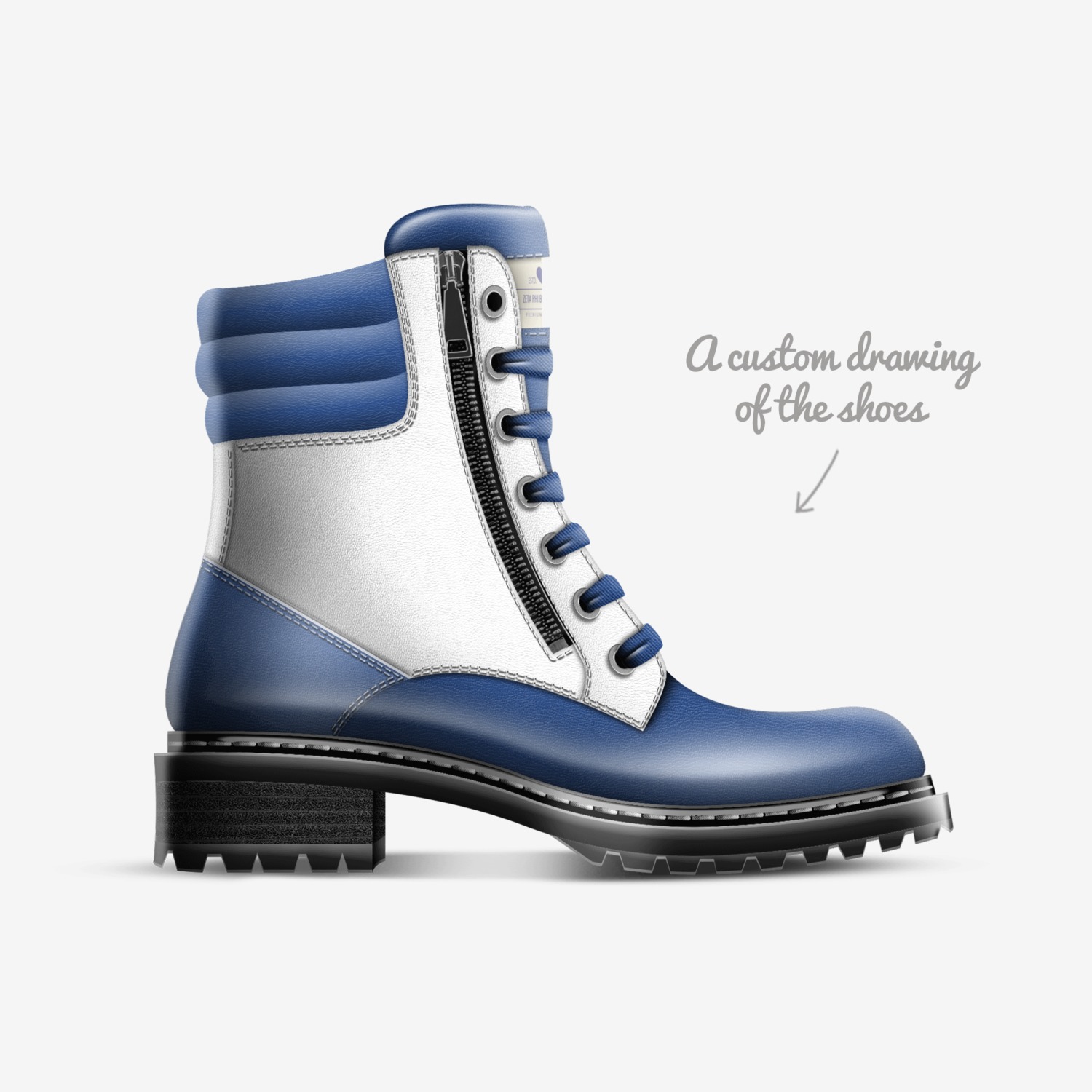 Lady Steps custom made in Italy shoes by Natasha Robinson | Sketch view