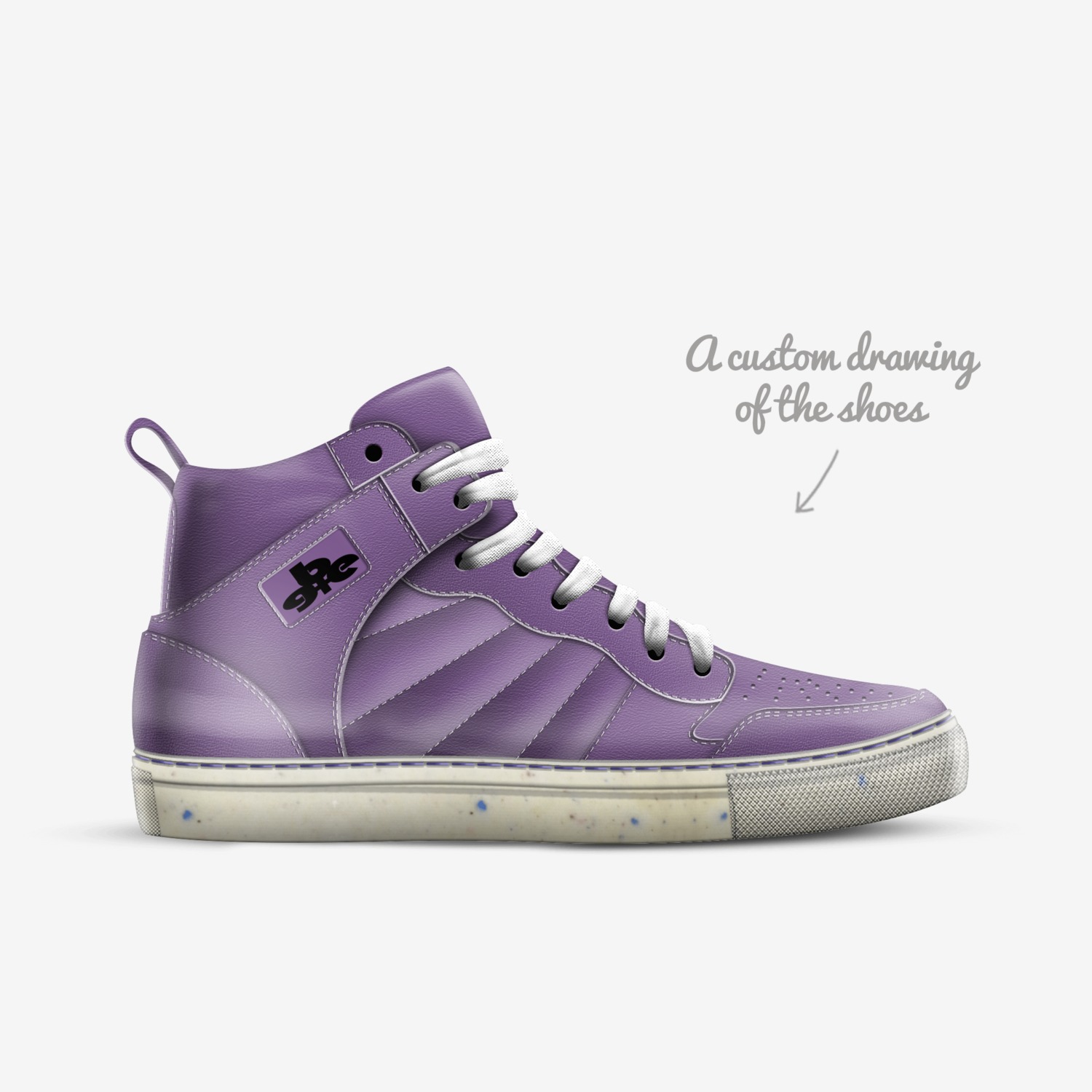 Purp KB Salto custom made in Italy shoes by Being Great Every Day | Sketch view