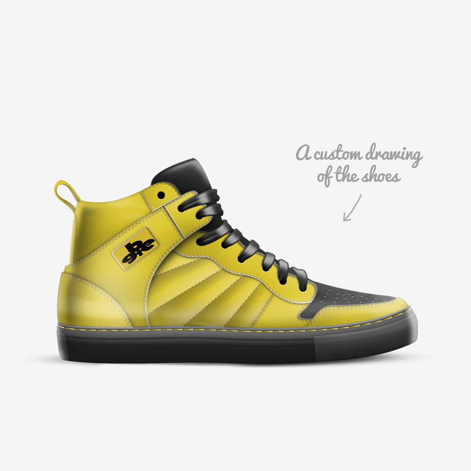 YeloBlaq SJ1 Salto custom made in Italy shoes by Being Great Every Day | Sketch view