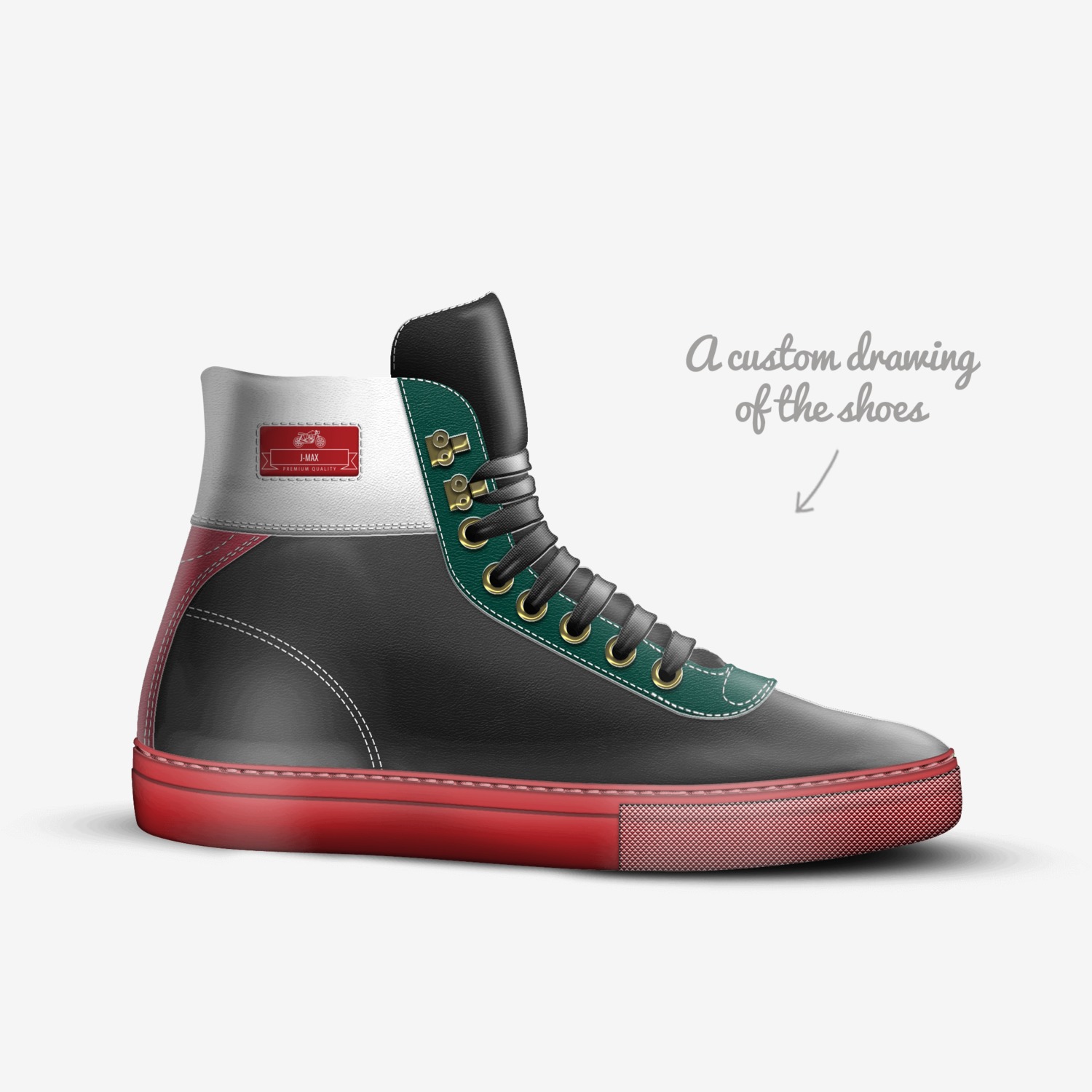 JMAX custom made in Italy shoes by Robert | Sketch view