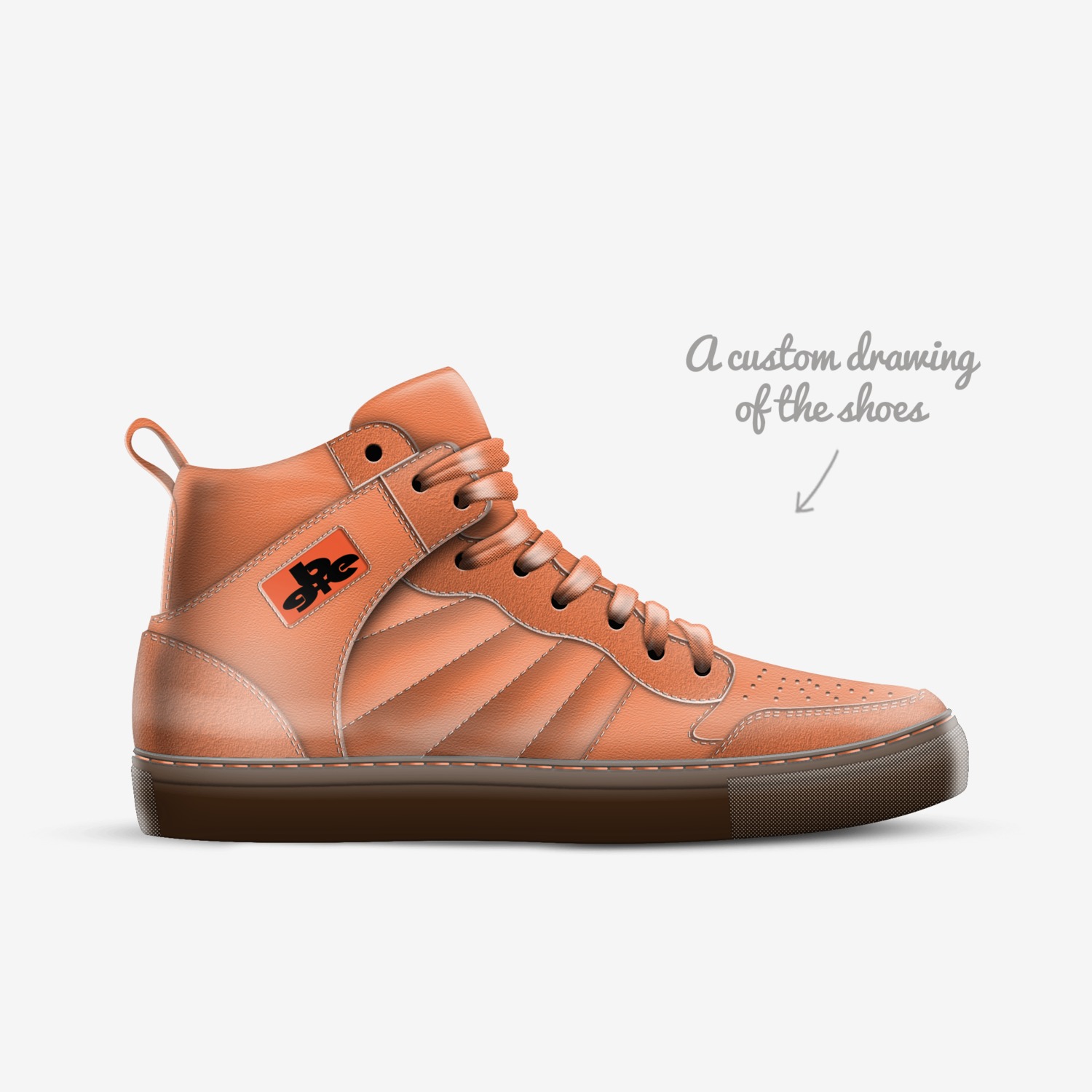 OJ SJ1 Salto custom made in Italy shoes by Being Great Every Day | Sketch view
