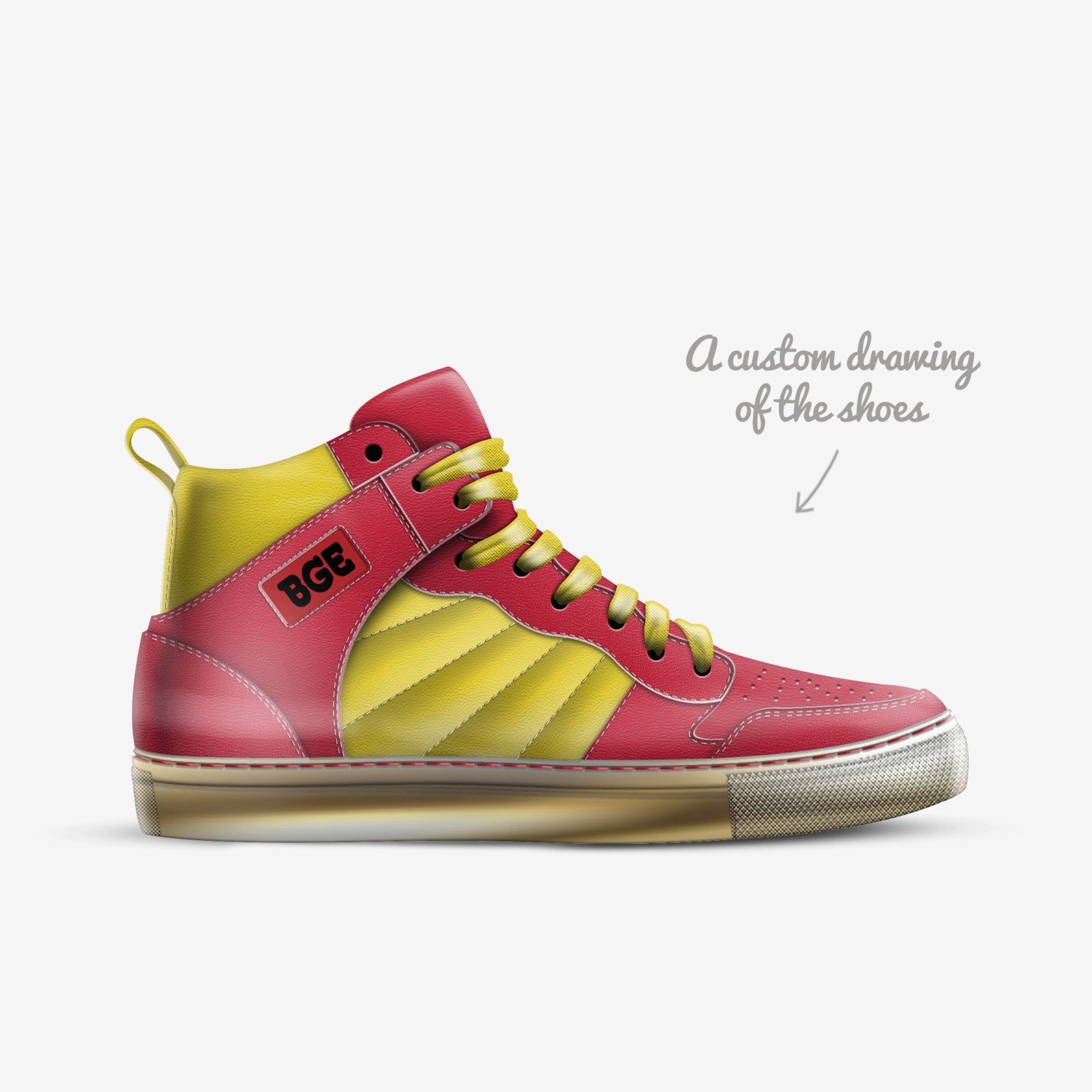 Chiefs Gold SJ1 custom made in Italy shoes by Being Great Every Day | Sketch view