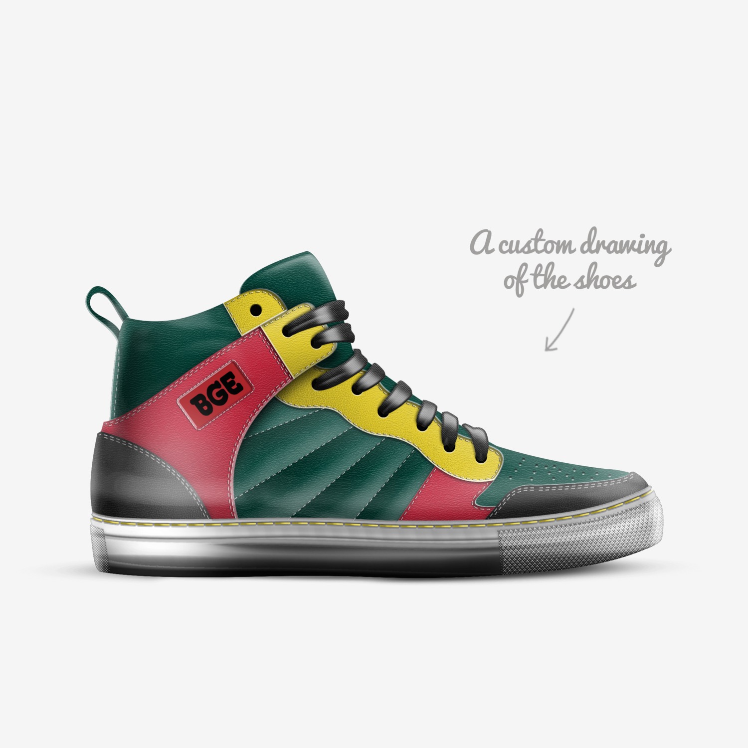 Freestyle SJ1 custom made in Italy shoes by Being Great Every Day | Sketch view