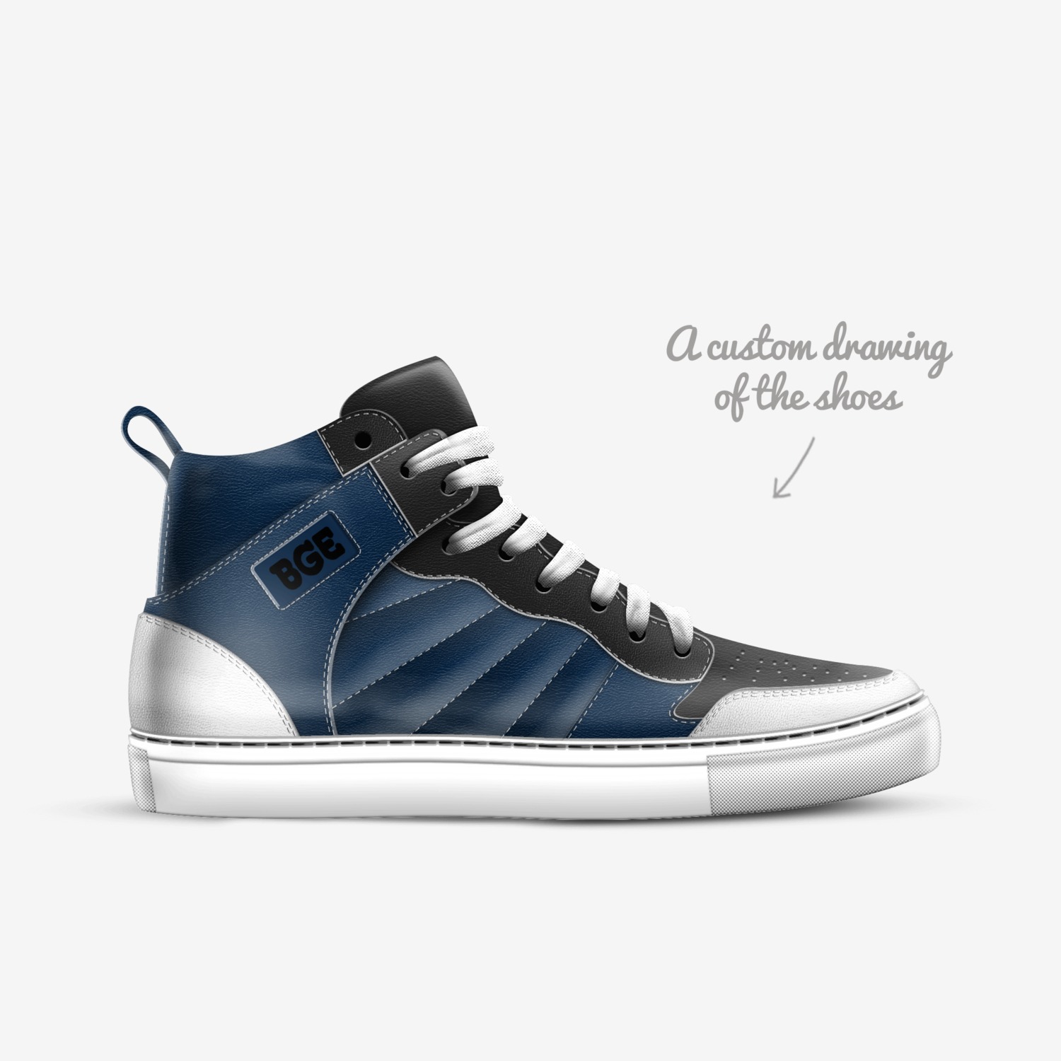BluBlac 3 SJ1 custom made in Italy shoes by Being Great Every Day | Sketch view