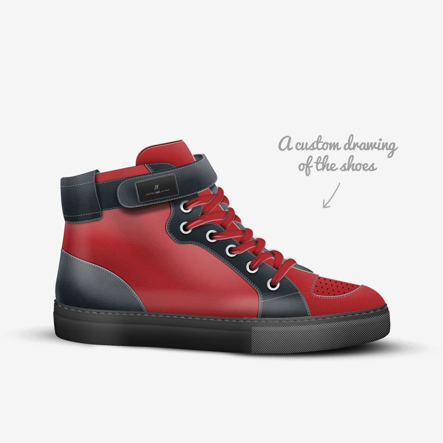 JF custom made in Italy shoes by Joseph Fannon | Sketch view