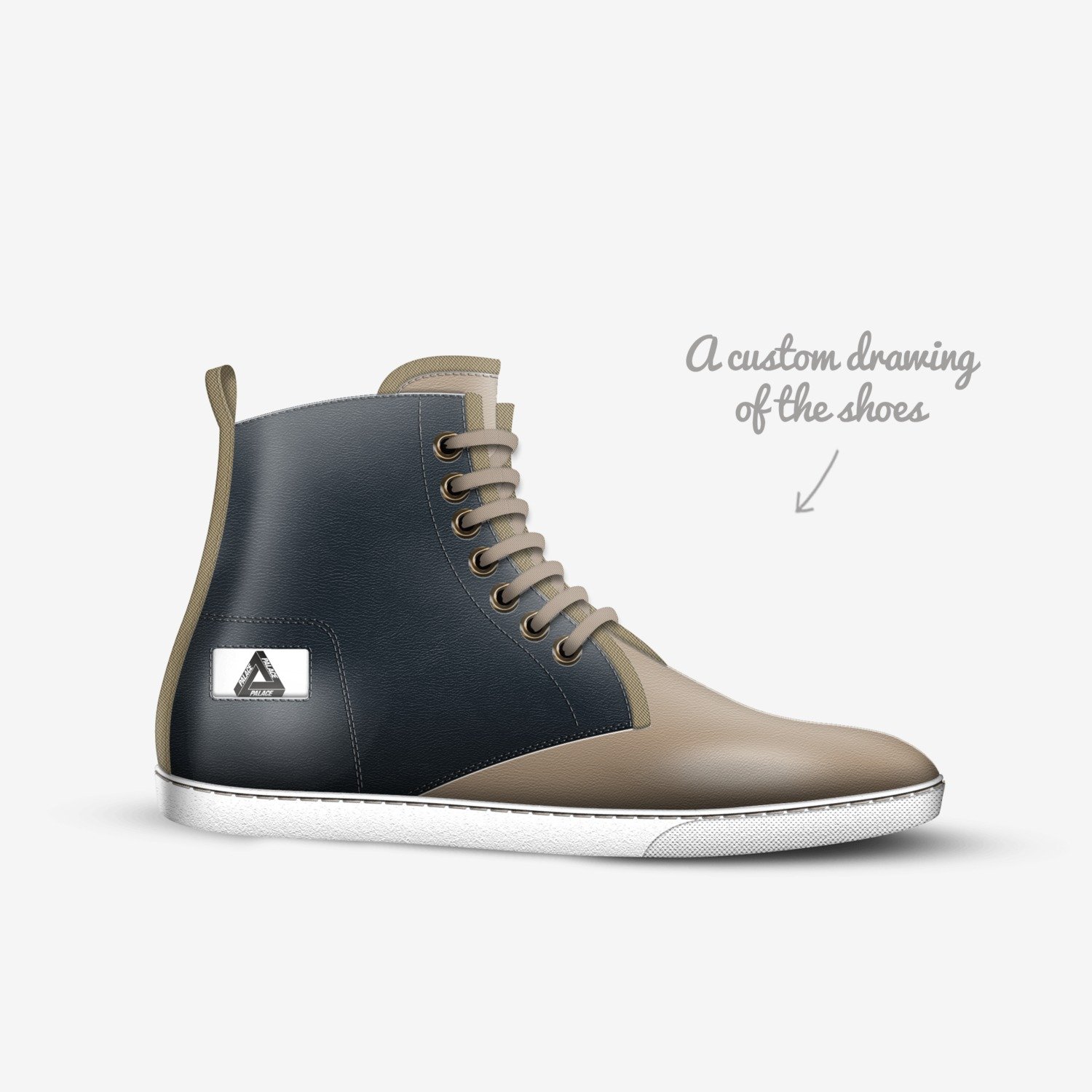 AAA Acronym custom made in Italy shoes by Demar Derohan | Sketch view