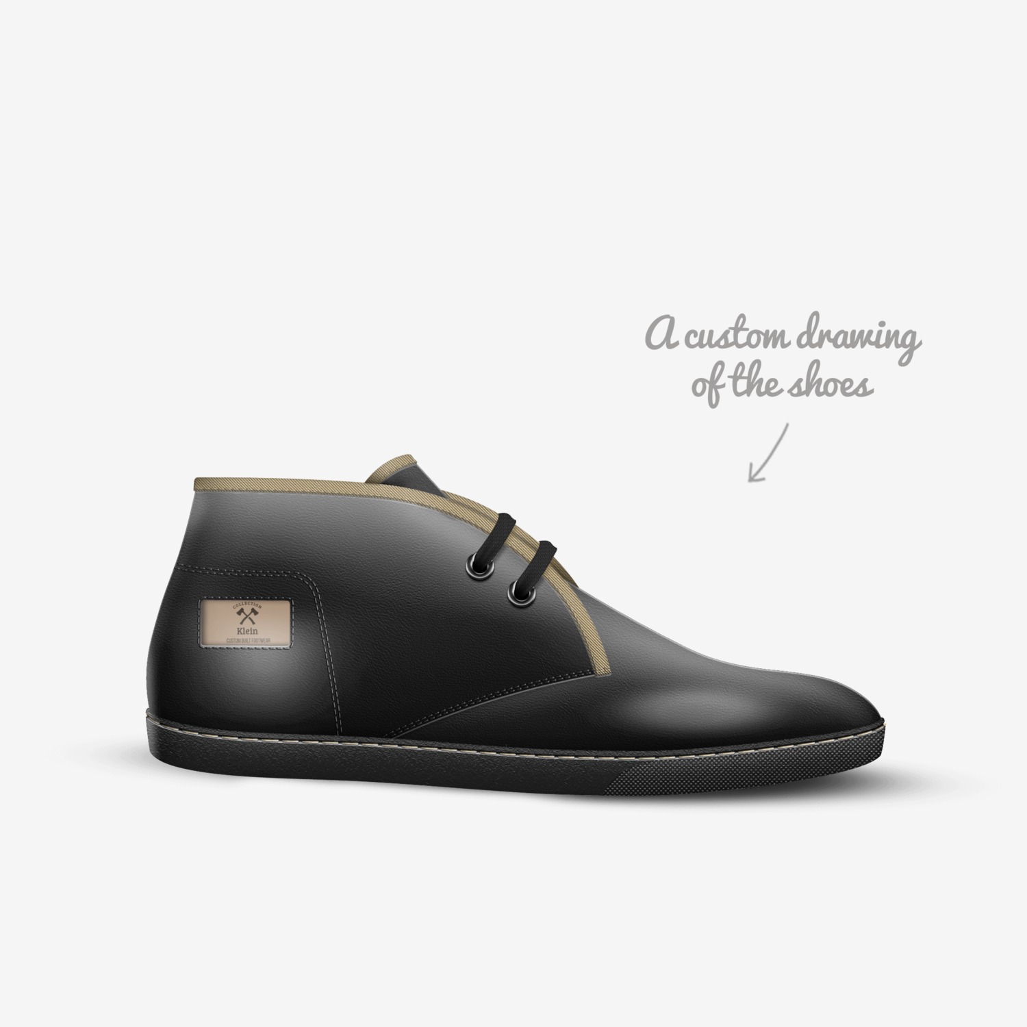 Goat custom made in Italy shoes by Bark | Sketch view