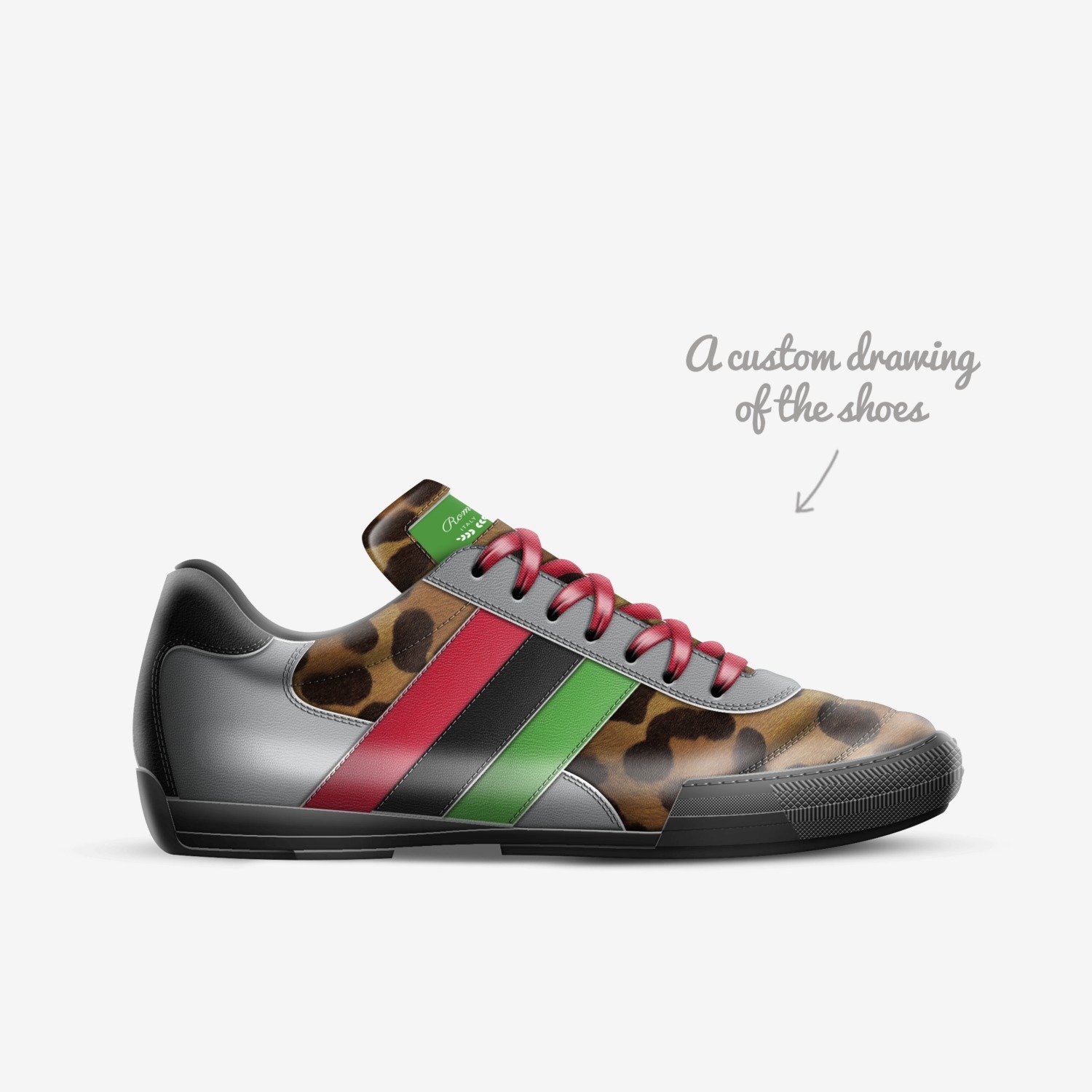 Rome custom made in Italy shoes by Jerome Riddick | Sketch view