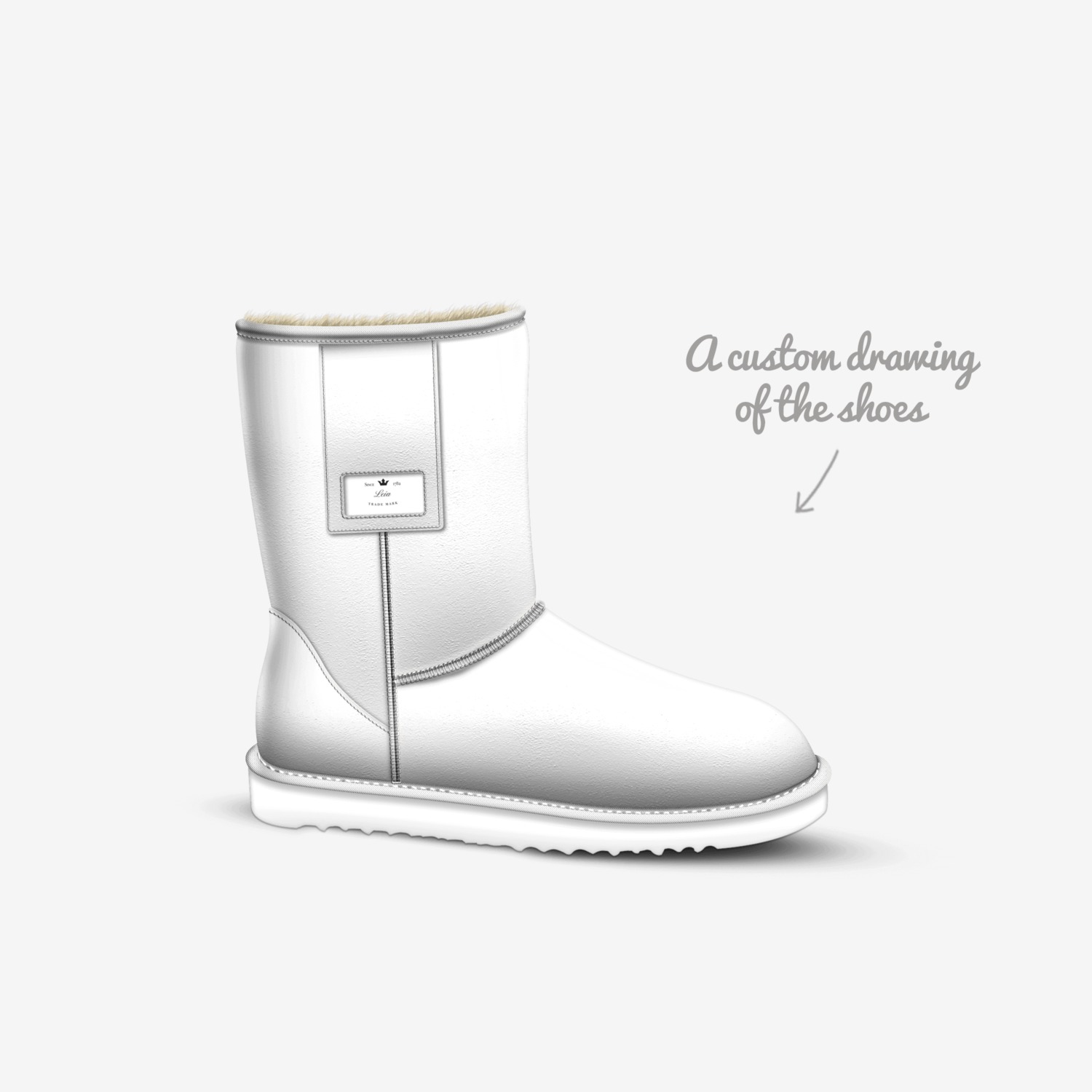 Leia custom made in Italy shoes by Arely Ghigliotty | Sketch view