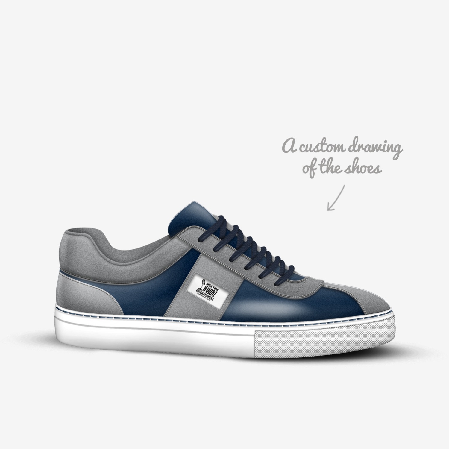 POWER 2 custom made in Italy shoes by Larry Demarcus Hill | Sketch view