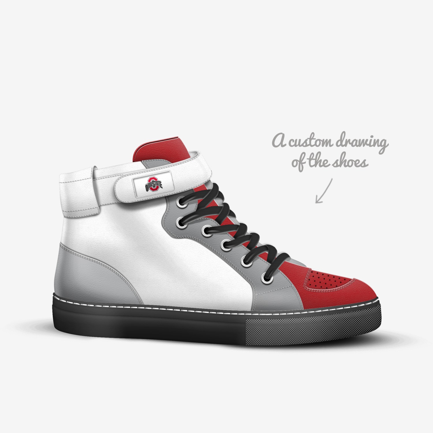 MELO2 custom made in Italy shoes by Sam Reed | Sketch view