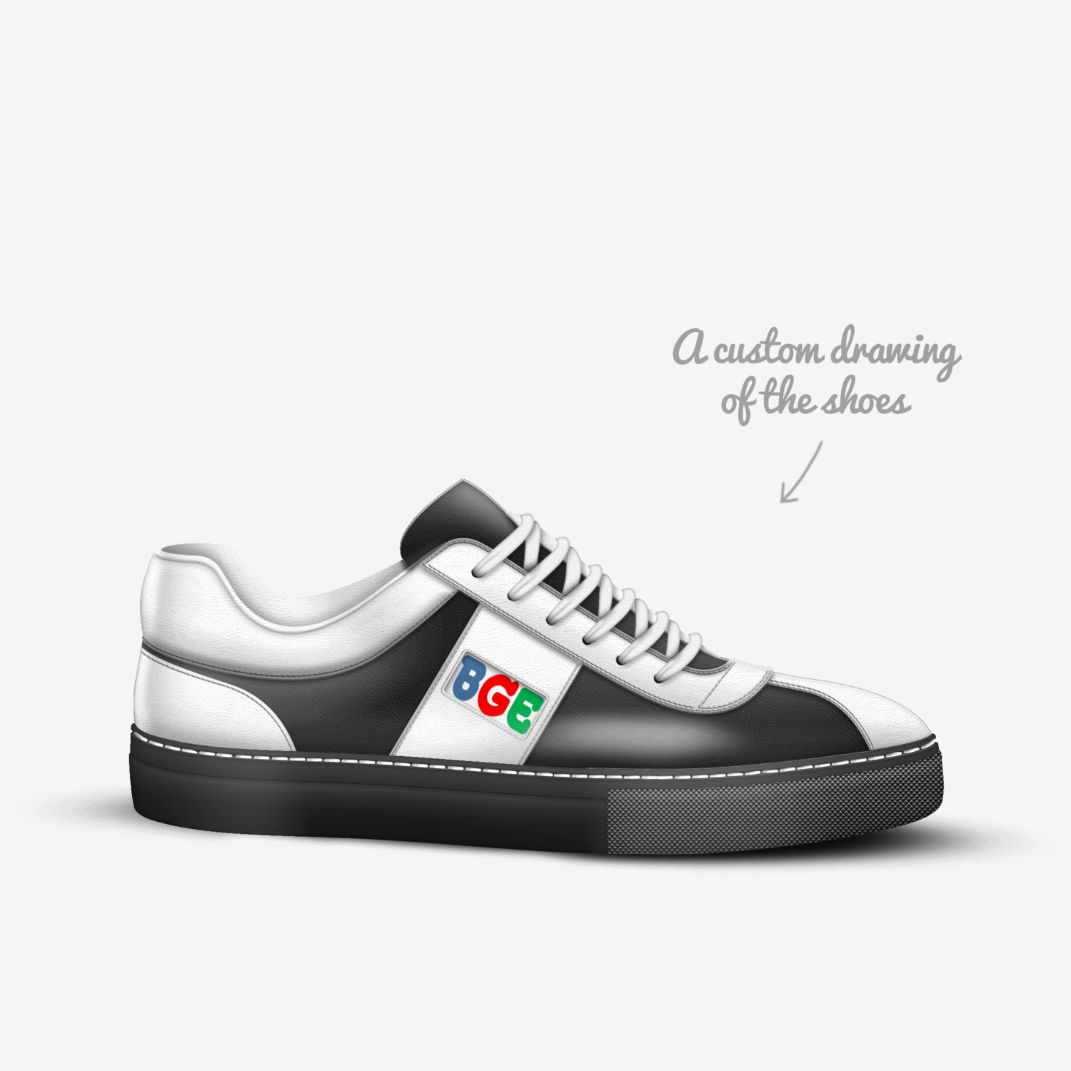 B Dub Targa custom made in Italy shoes by Being Great Every Day | Sketch view
