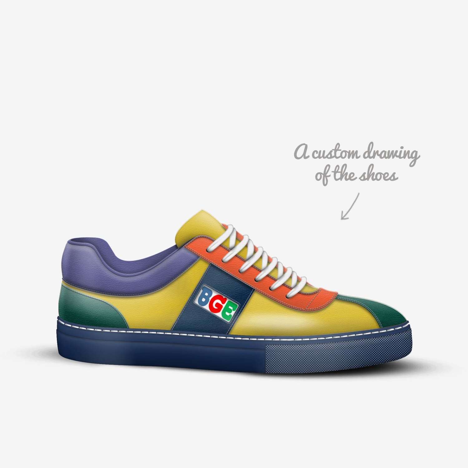 Rocker Targa custom made in Italy shoes by Being Great Every Day | Sketch view
