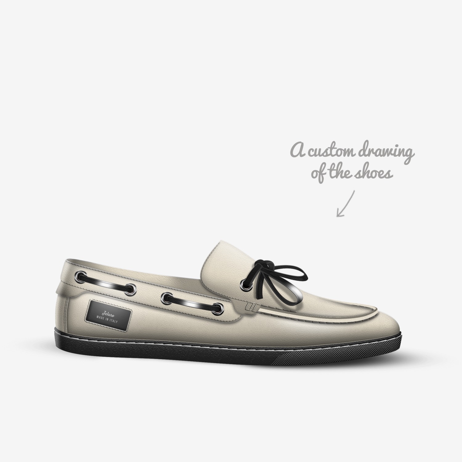 h custom made in Italy shoes by Janu Batth | Sketch view