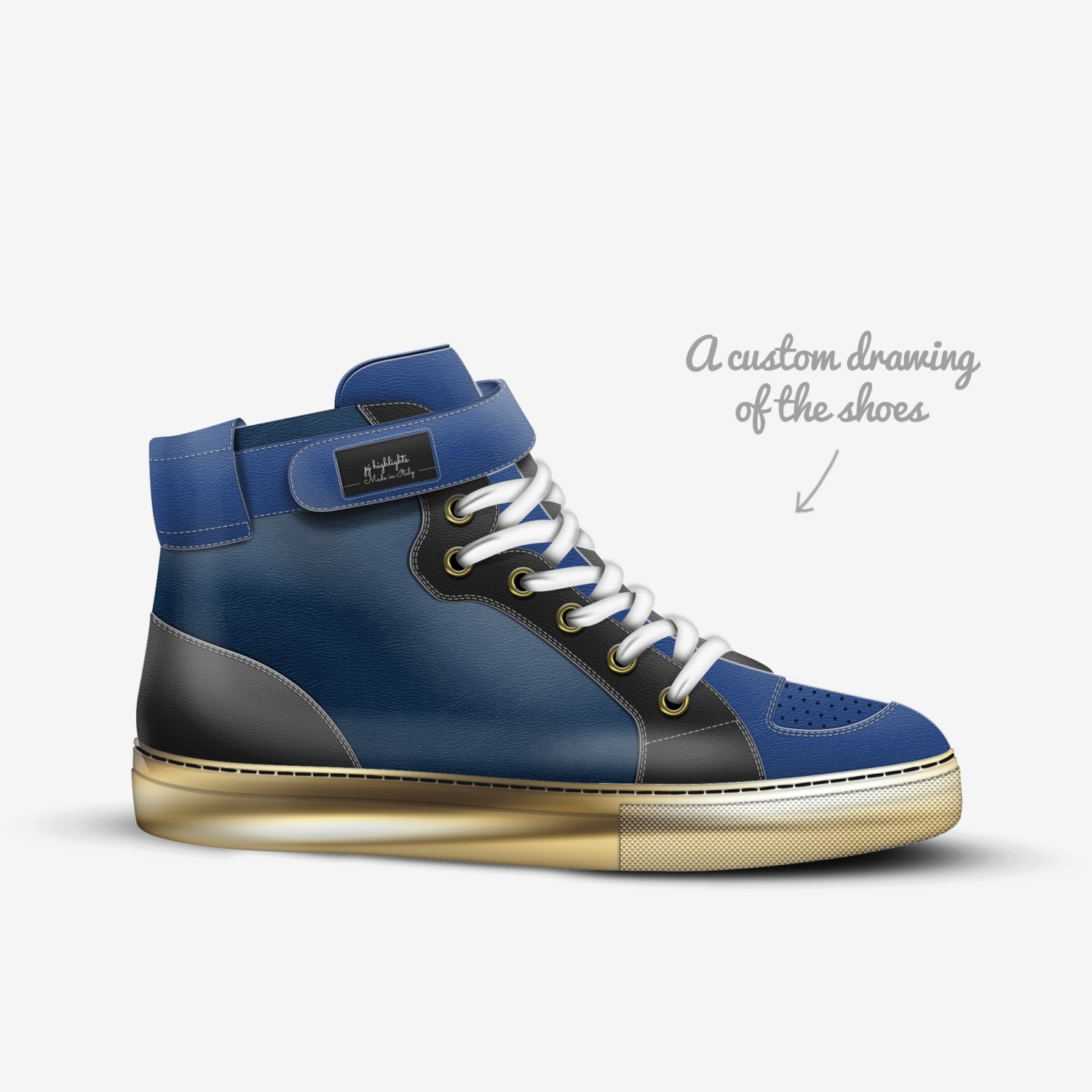 pj highlights custom made in Italy shoes by Jenessaoxendine | Sketch view