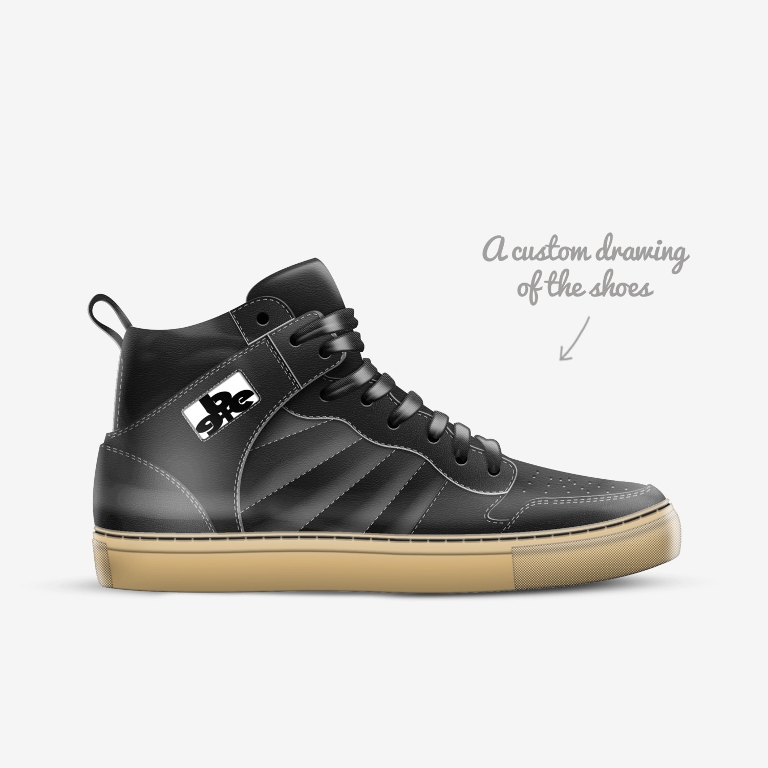 School X Sj1 Salto custom made in Italy shoes by Being Great Every Day | Sketch view