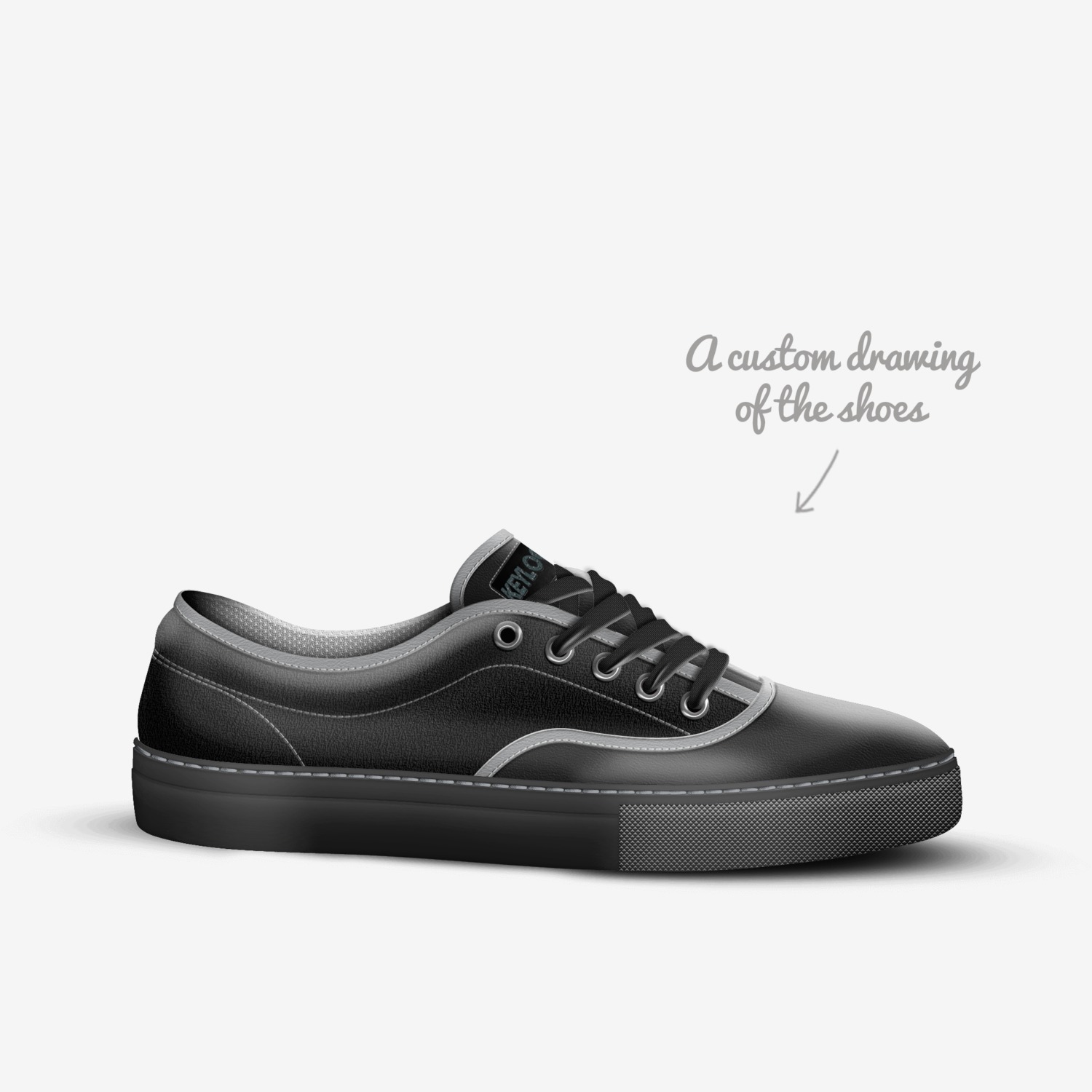 KeyLog custom made in Italy shoes by Davide Corda | Sketch view