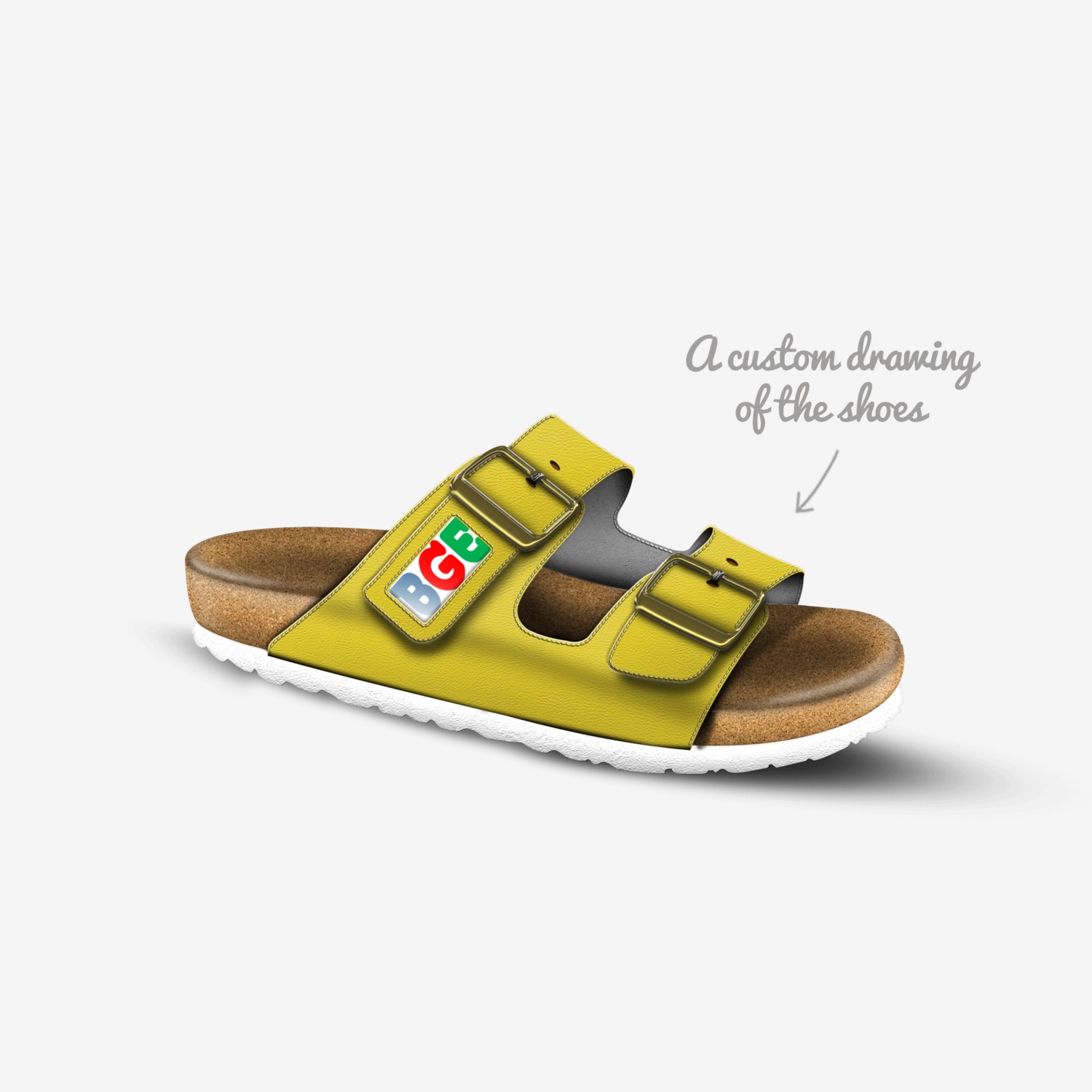 YELLOW FRESCO custom made in Italy shoes by Being Great Every Day | Sketch view